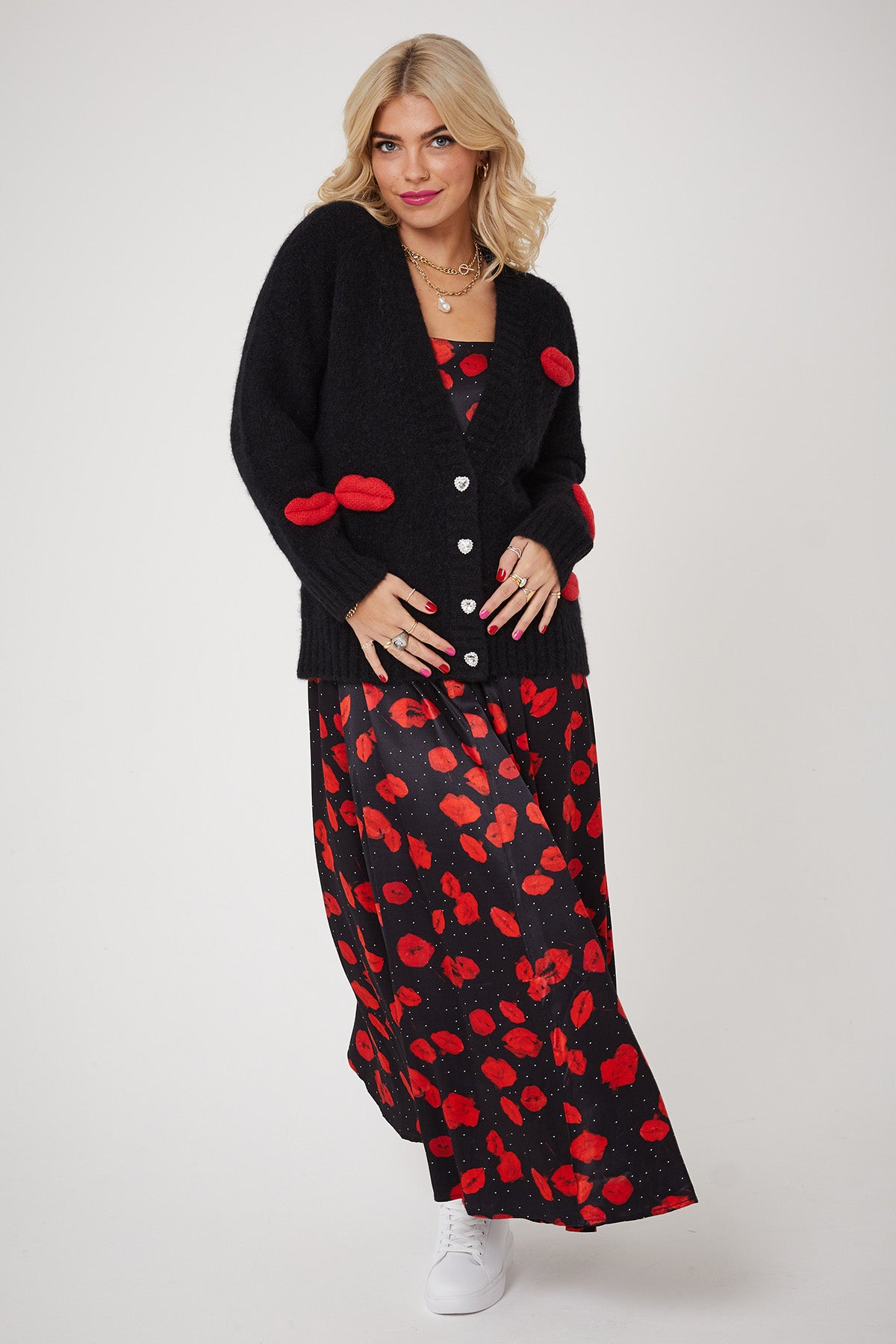 MICKS LIPS CARDI | Black - Keko Studio