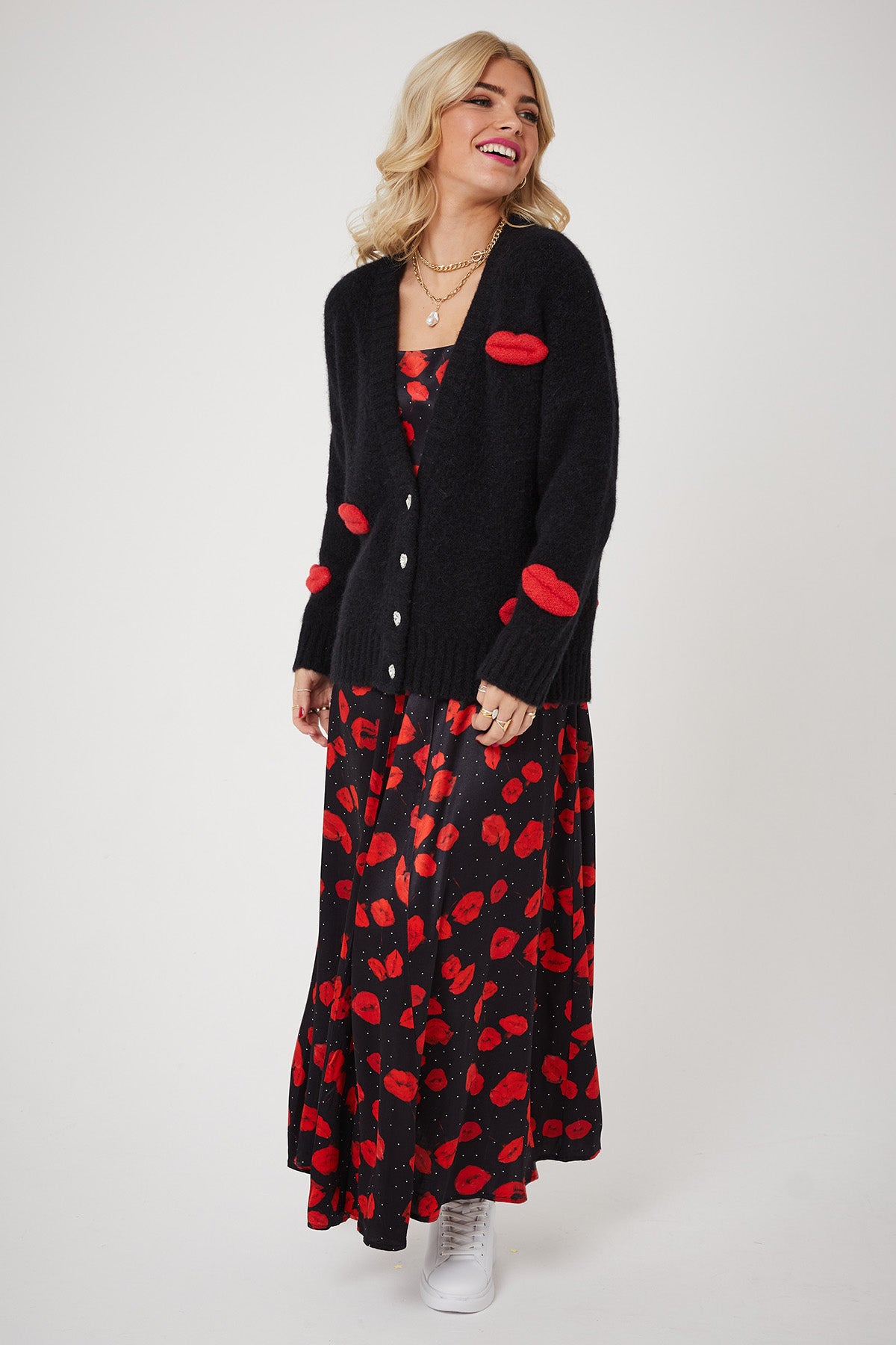 MICKS LIPS CARDI | Black - Keko Studio