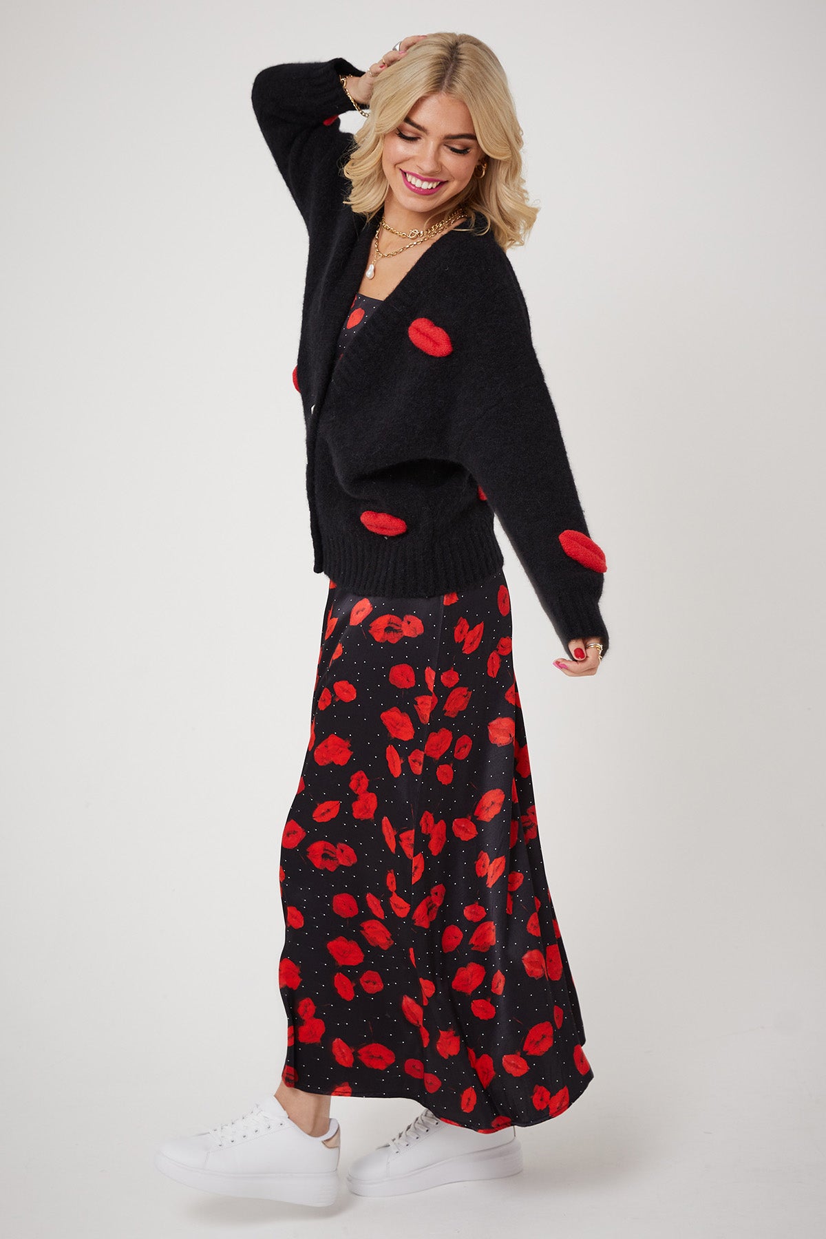 MICKS LIPS CARDI | Black - Keko Studio