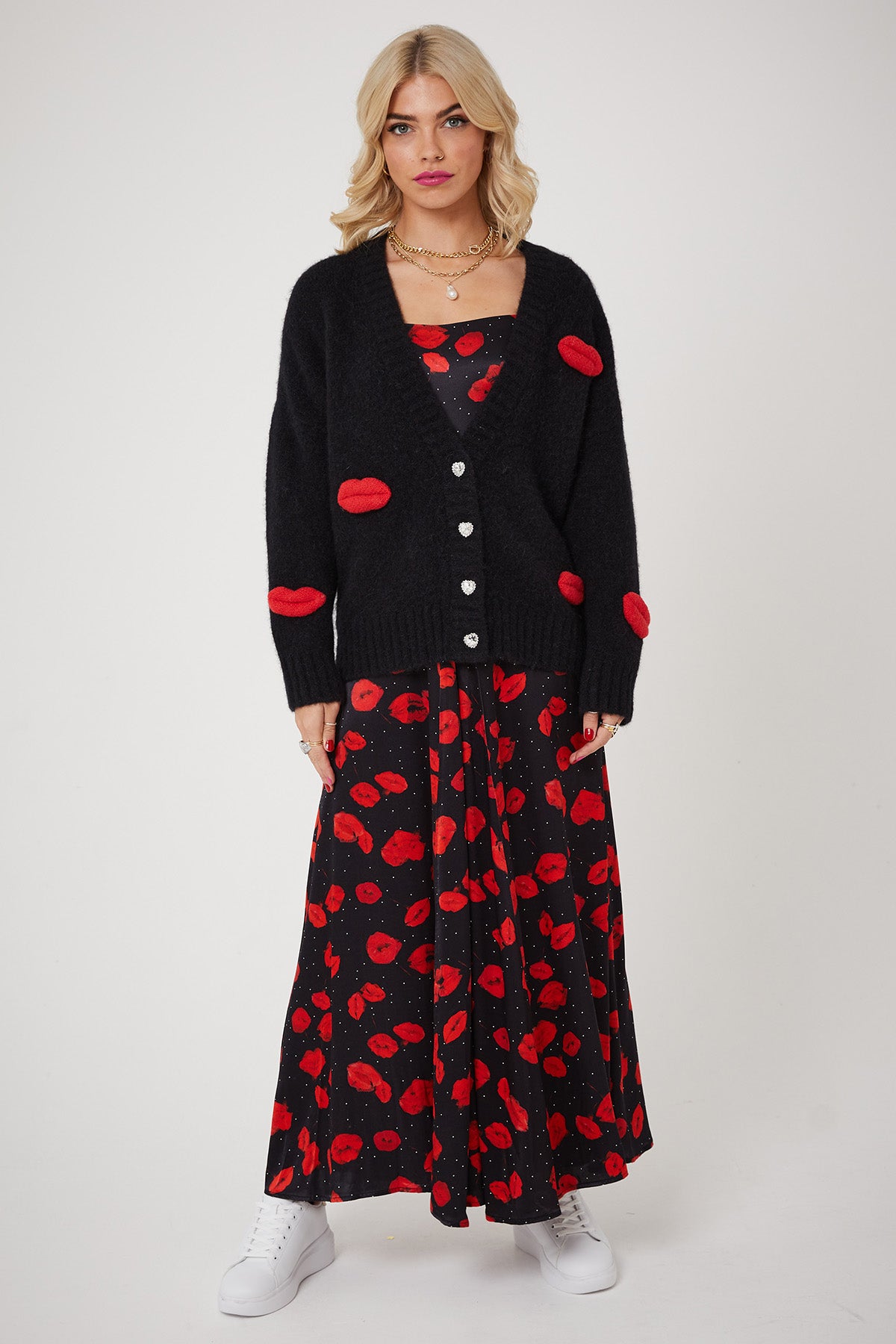 MICKS LIPS CARDI | Black - Keko Studio