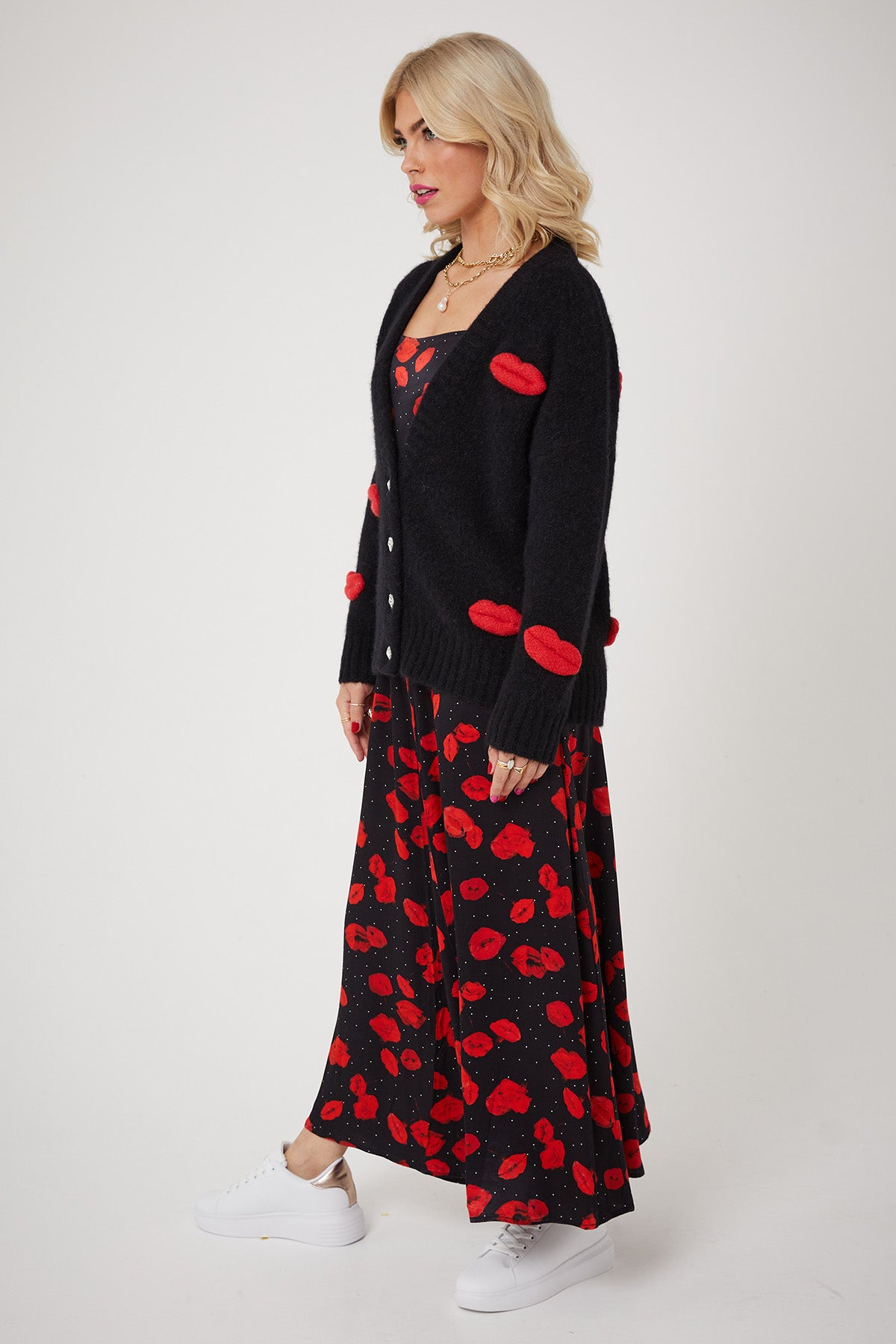 MICKS LIPS CARDI | Black - Keko Studio