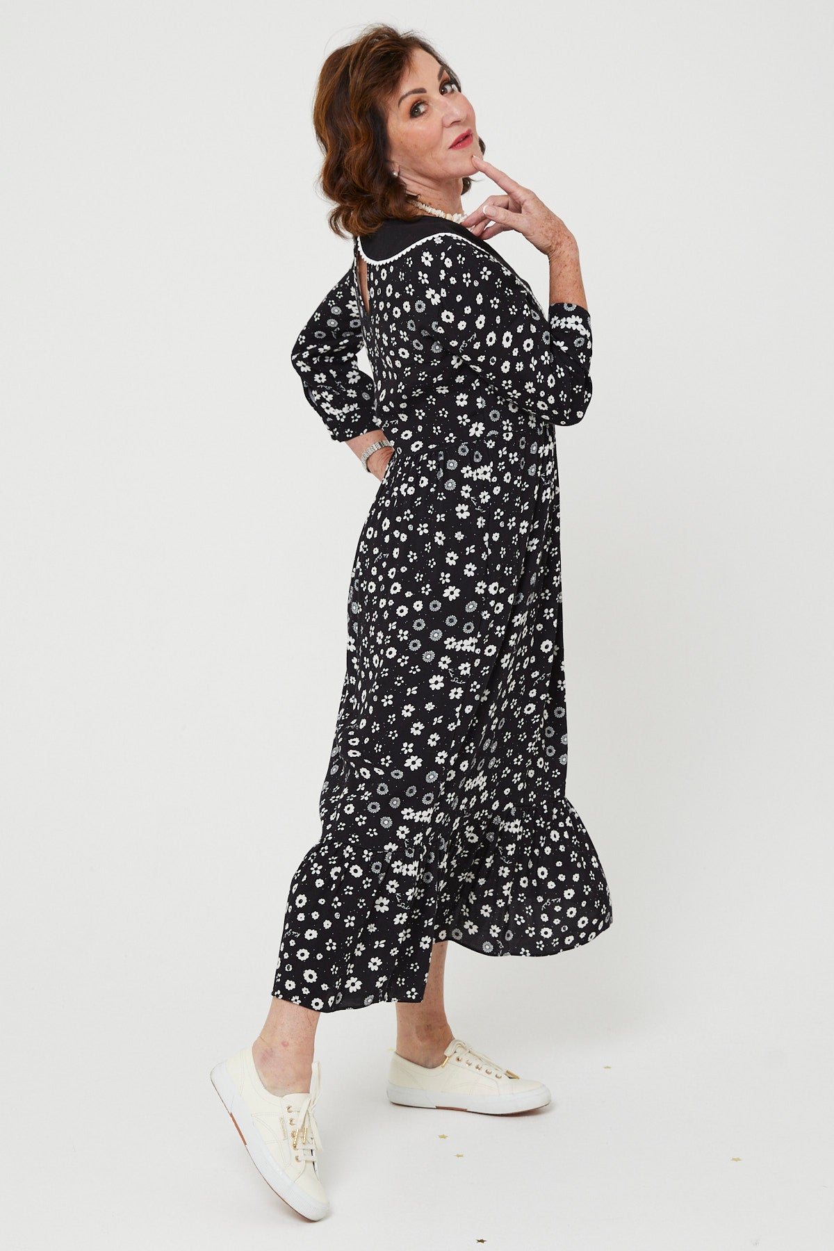 STEVIE DRESS | Polka Retro Floral - Keko Studio