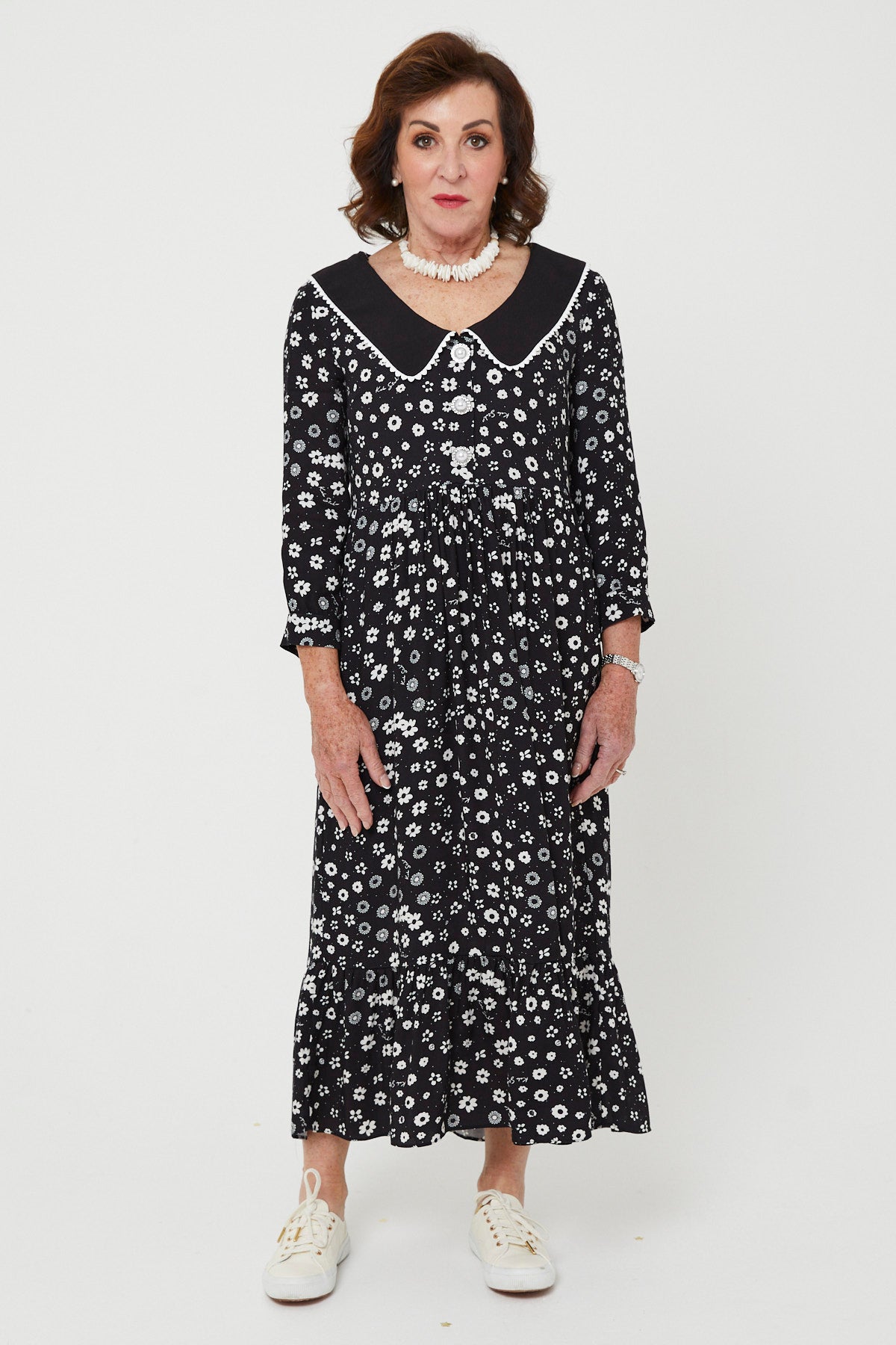 STEVIE DRESS | Polka Retro Floral - Keko Studio