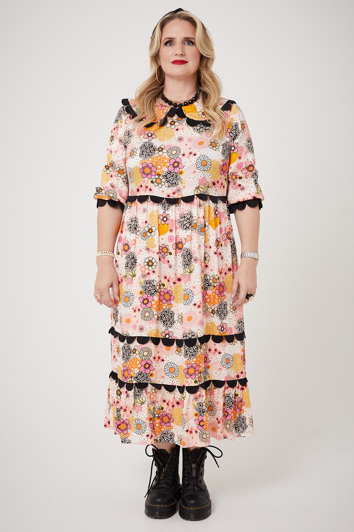 MARIAH DRESS | Pink Power Love Flower - Keko Studio