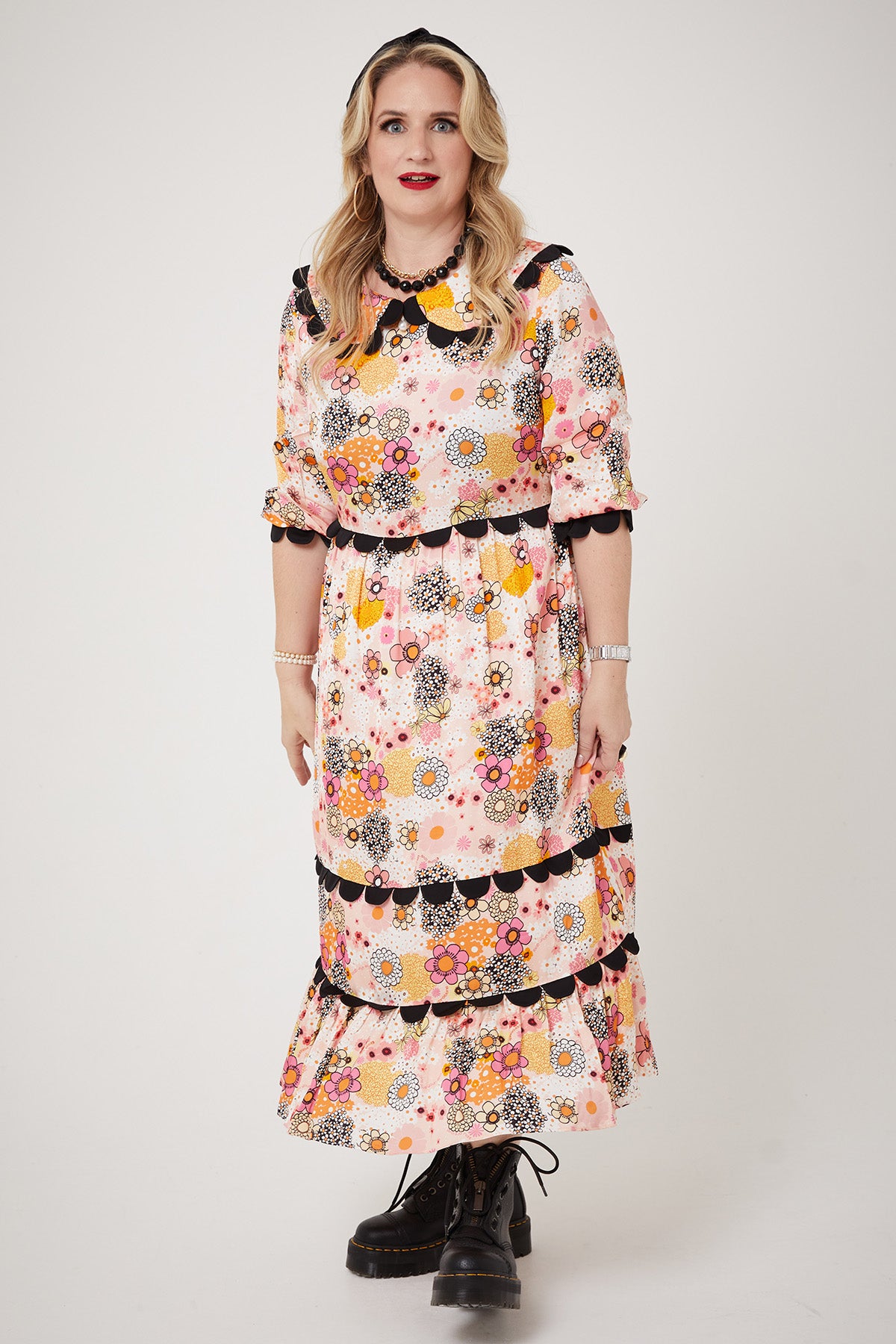 MARIAH DRESS | Pink Power Love Flower - Keko Studio