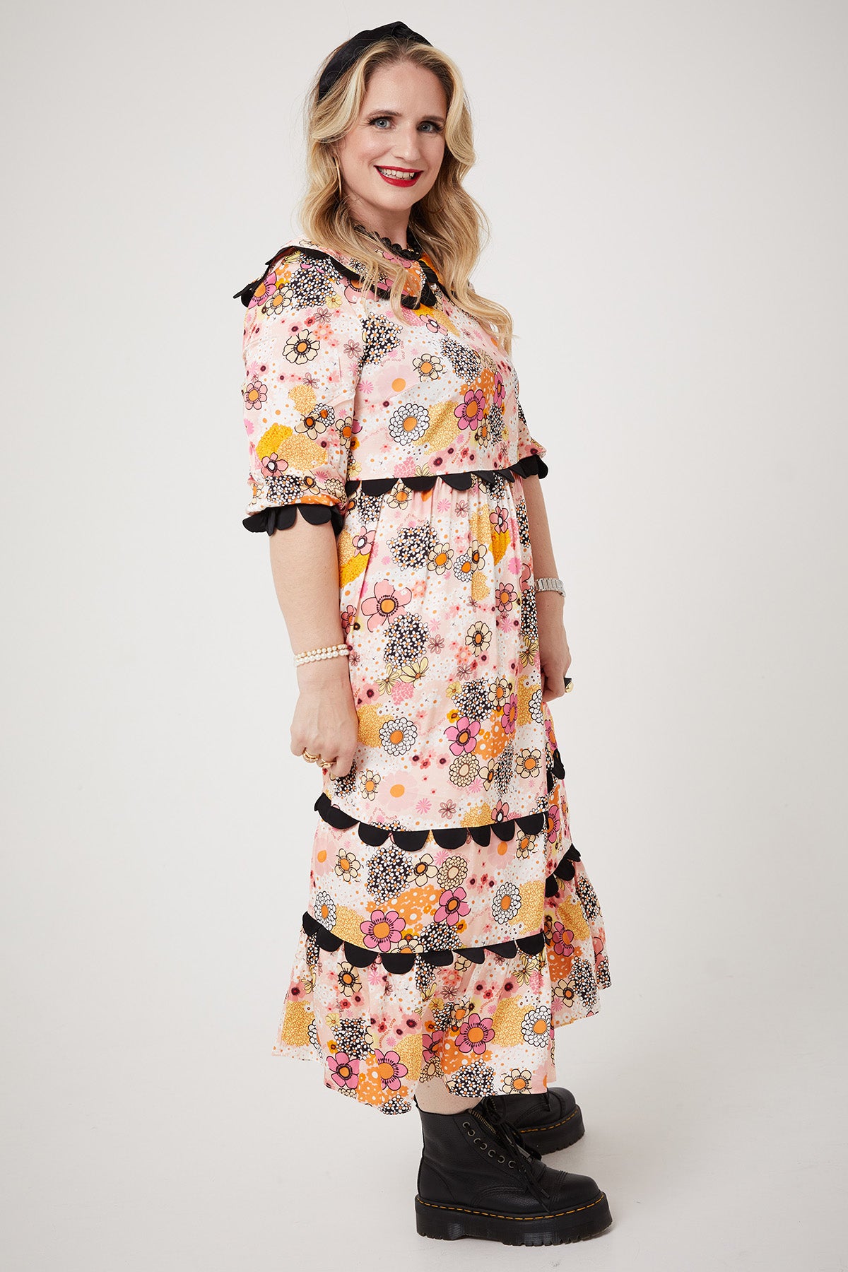 MARIAH DRESS | Pink Power Love Flower - Keko Studio