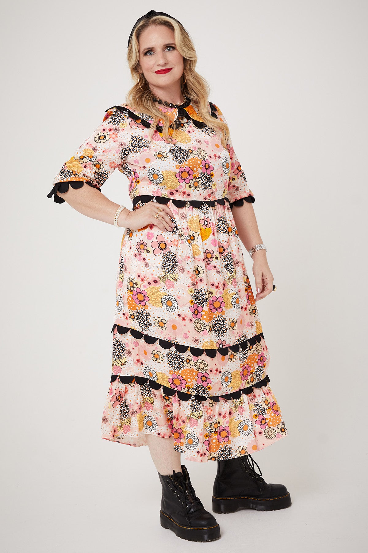 MARIAH DRESS | Pink Power Love Flower - Keko Studio