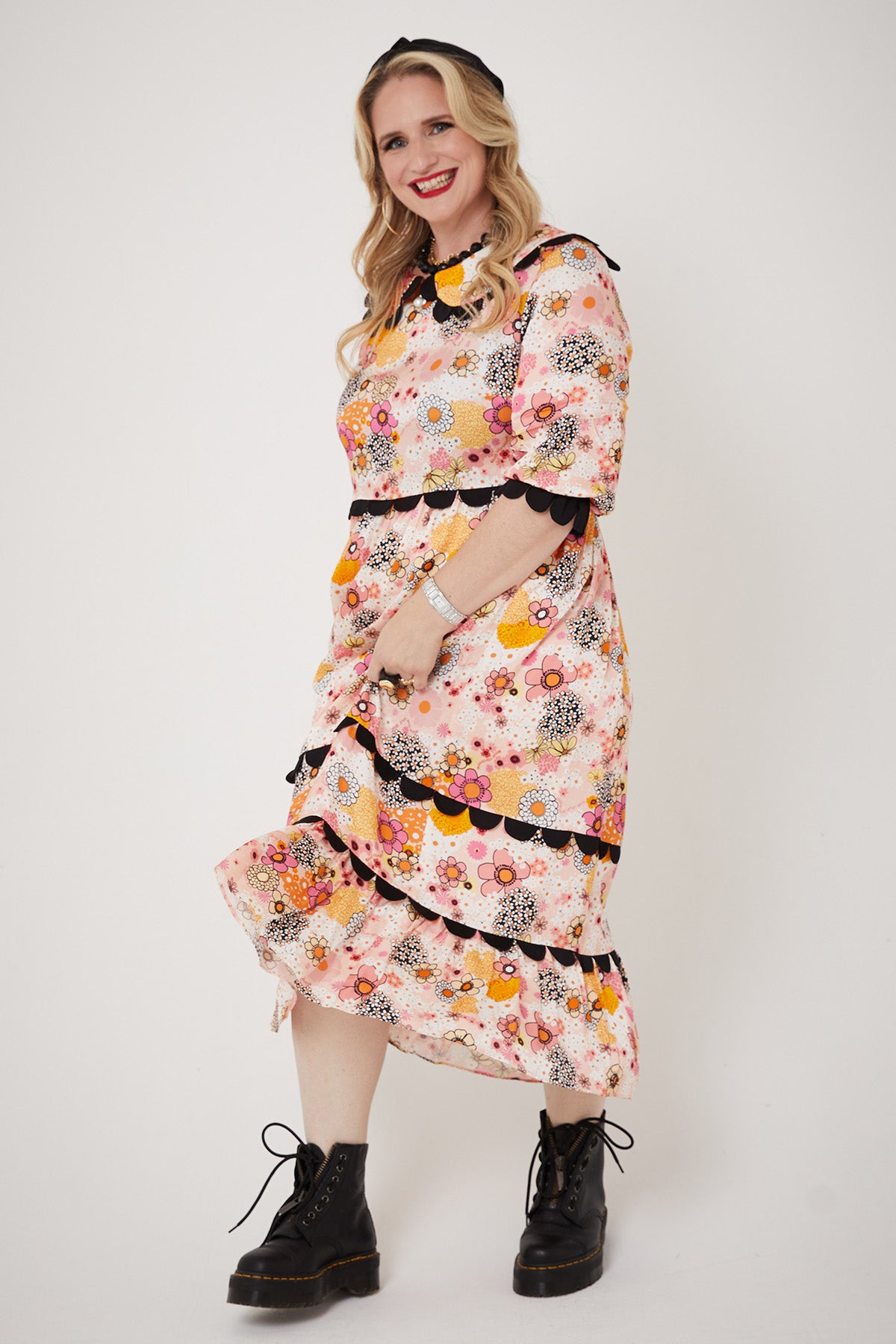 MARIAH DRESS | Pink Power Love Flower - Keko Studio