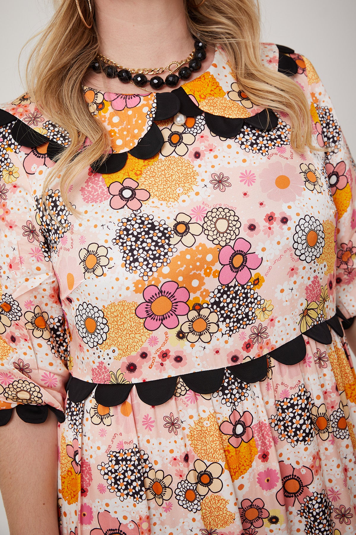 MARIAH DRESS | Pink Power Love Flower - Keko Studio