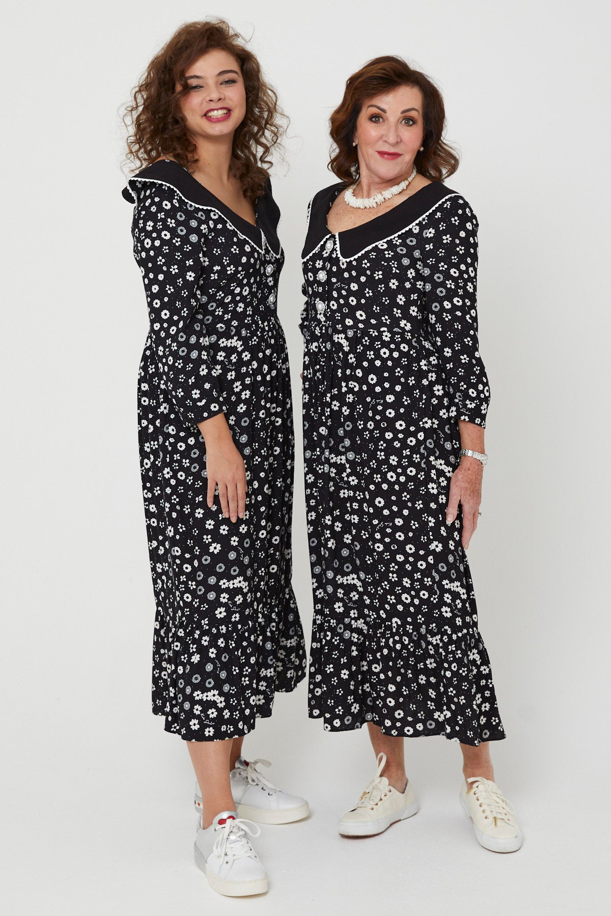 STEVIE DRESS | Polka Retro Floral - Keko Studio