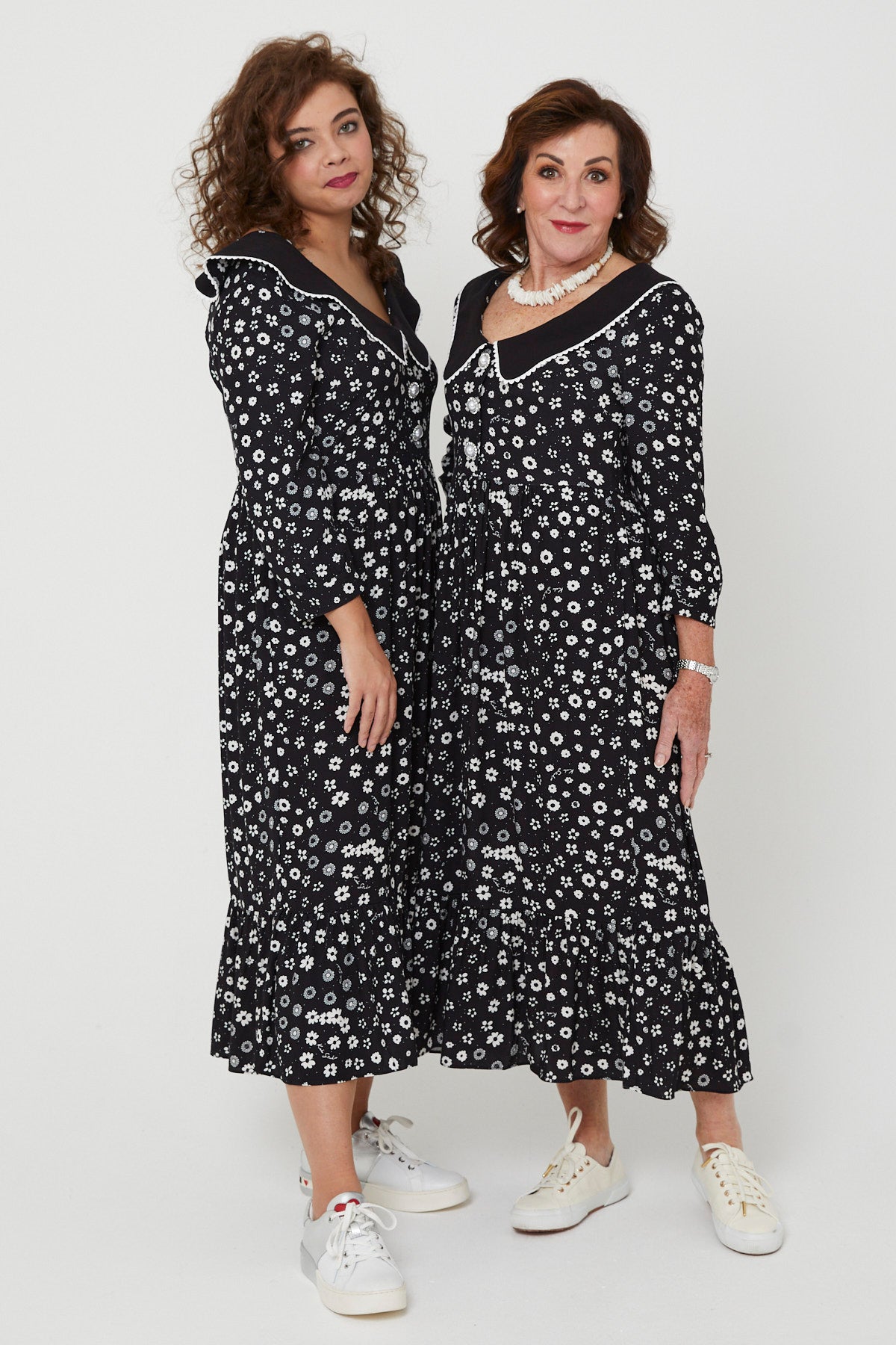STEVIE DRESS | Polka Retro Floral - Keko Studio