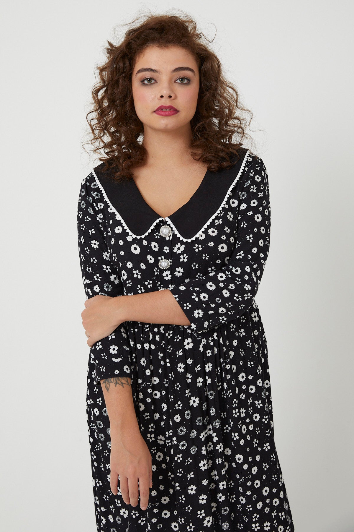 STEVIE DRESS | Polka Retro Floral - Keko Studio