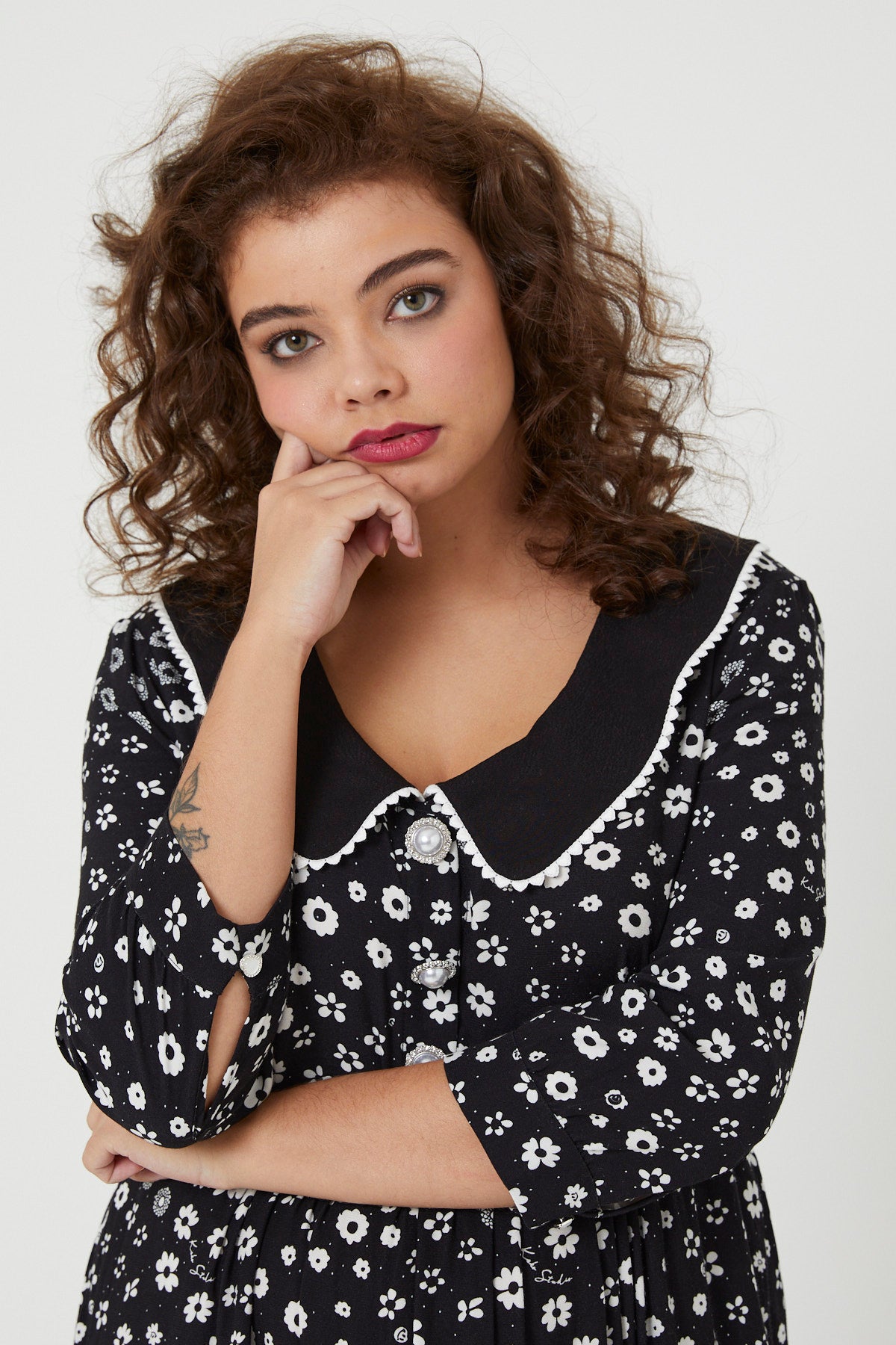 STEVIE DRESS | Polka Retro Floral - Keko Studio
