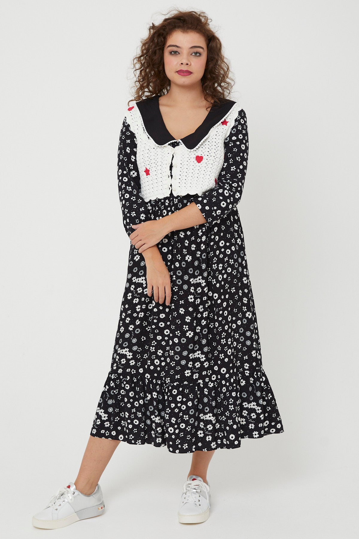 STEVIE DRESS | Polka Retro Floral - Keko Studio