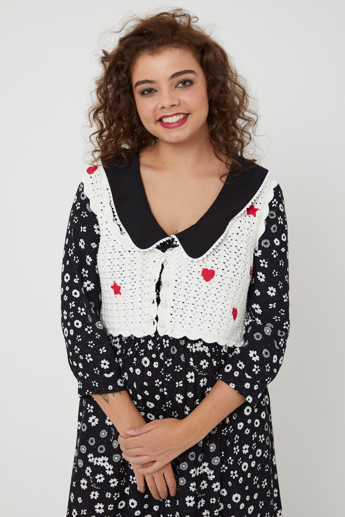 STEVIE DRESS | Polka Retro Floral - Keko Studio