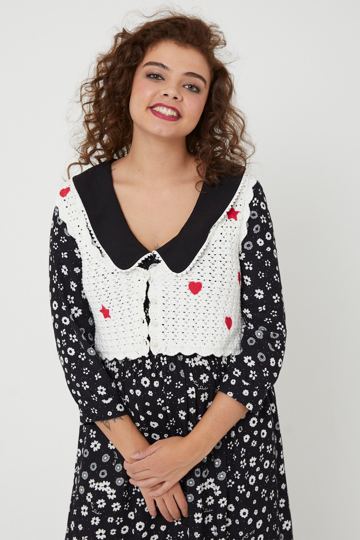 STEVIE DRESS | Polka Retro Floral - Keko Studio