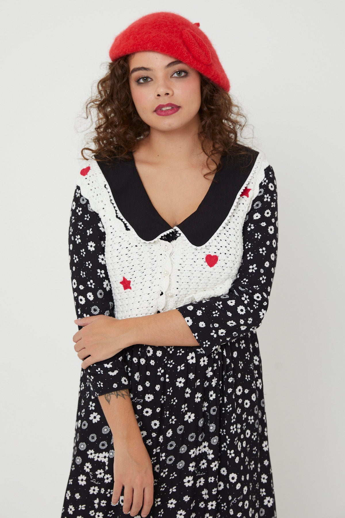 STEVIE DRESS | Polka Retro Floral - Keko Studio
