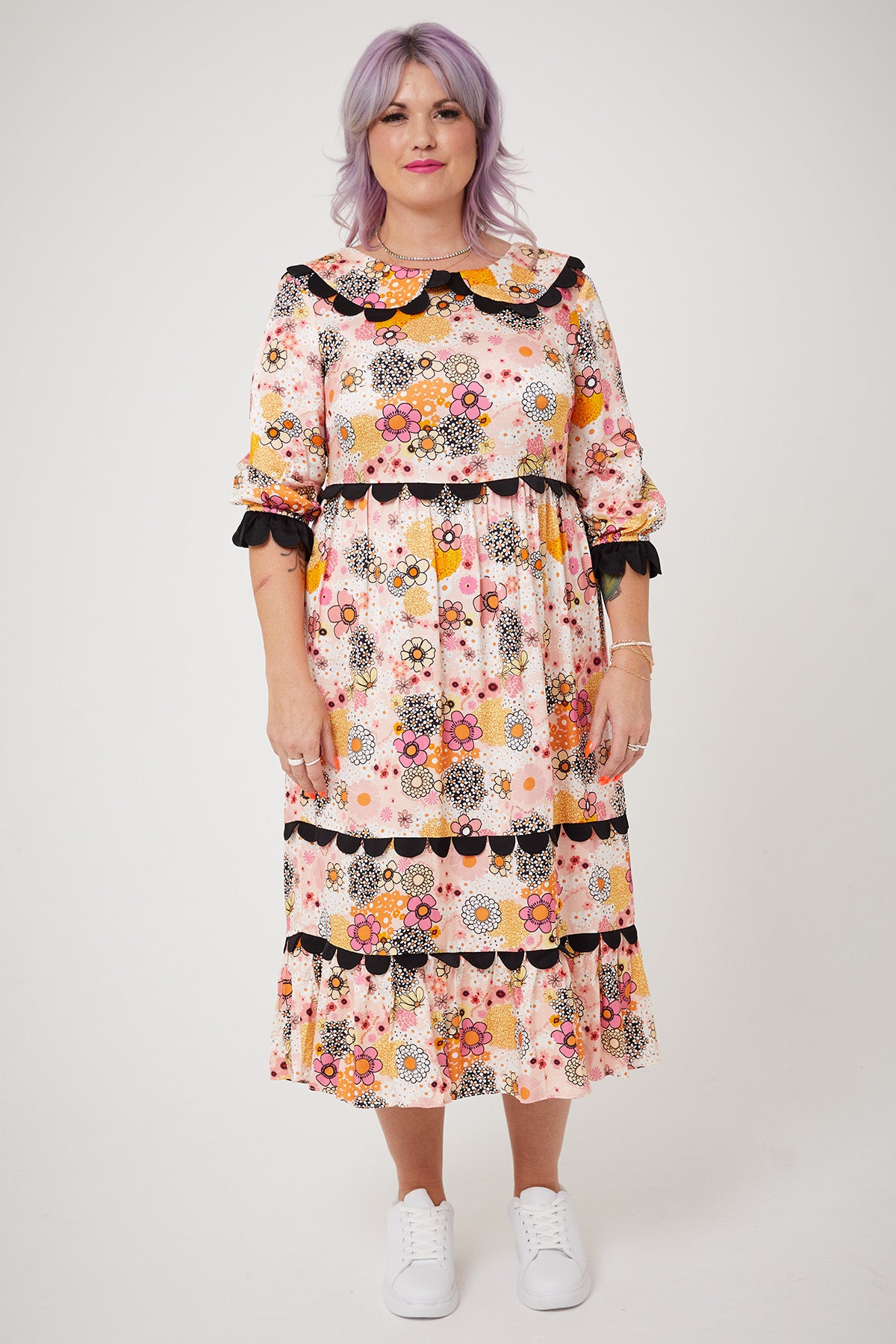 MARIAH DRESS | Pink Power Love Flower - Keko Studio