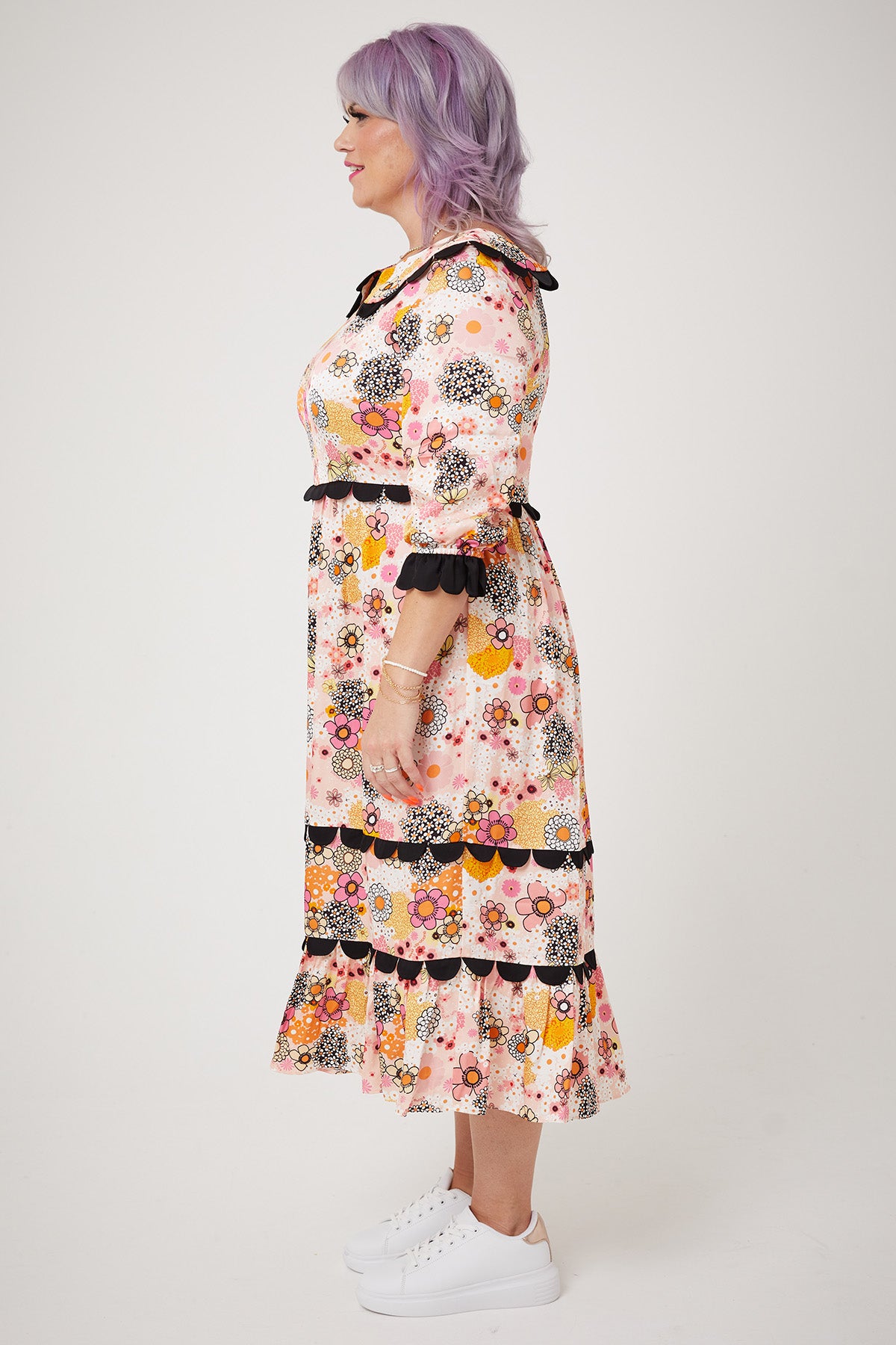 MARIAH DRESS | Pink Power Love Flower - Keko Studio