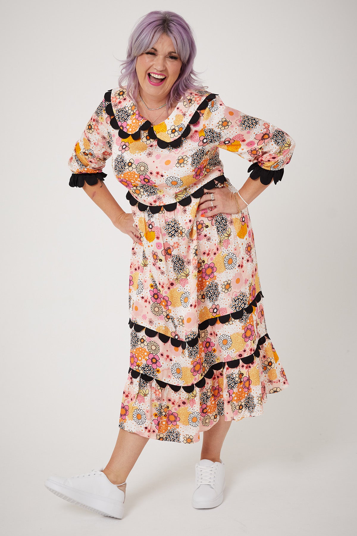 MARIAH DRESS | Pink Power Love Flower - Keko Studio