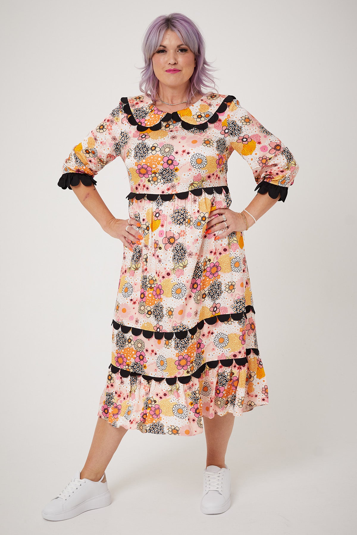 MARIAH DRESS | Pink Power Love Flower - Keko Studio