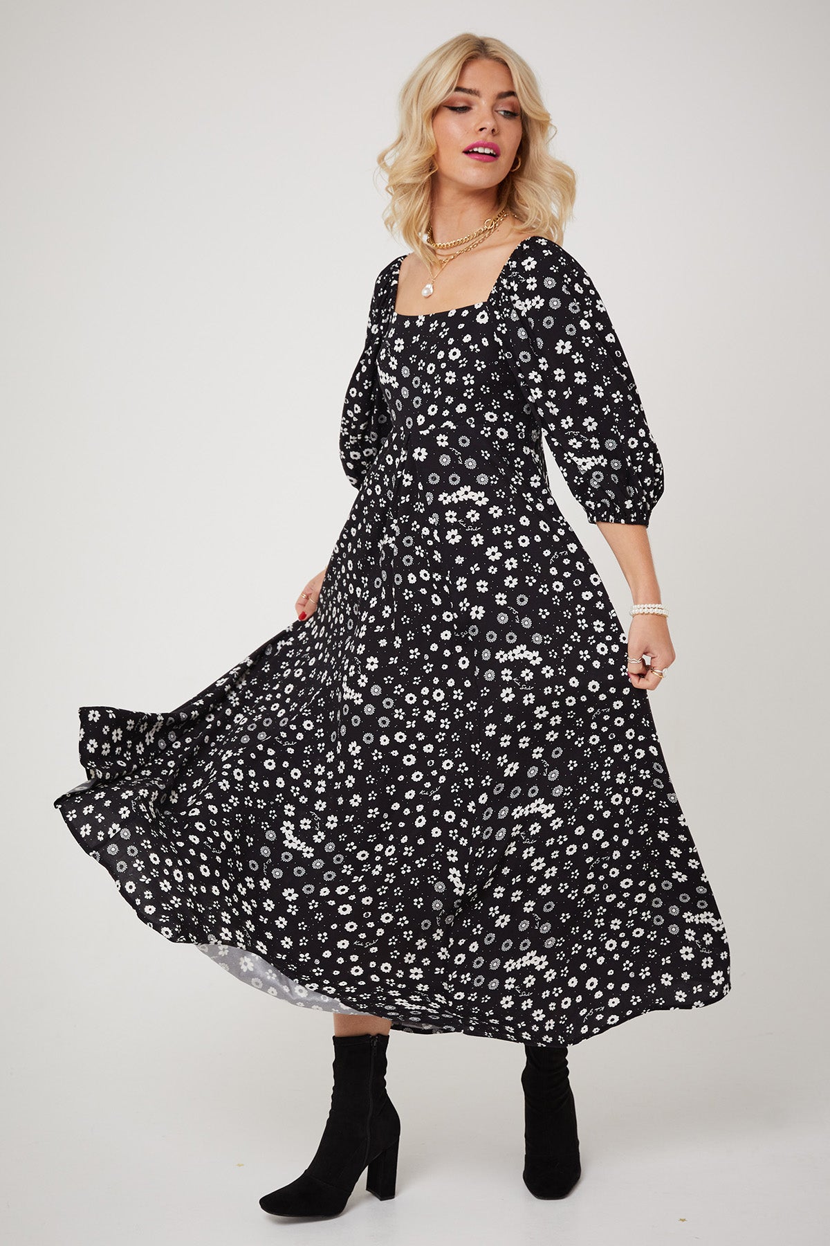JONI DRESSES | Polka Retro Floral - Keko Studio