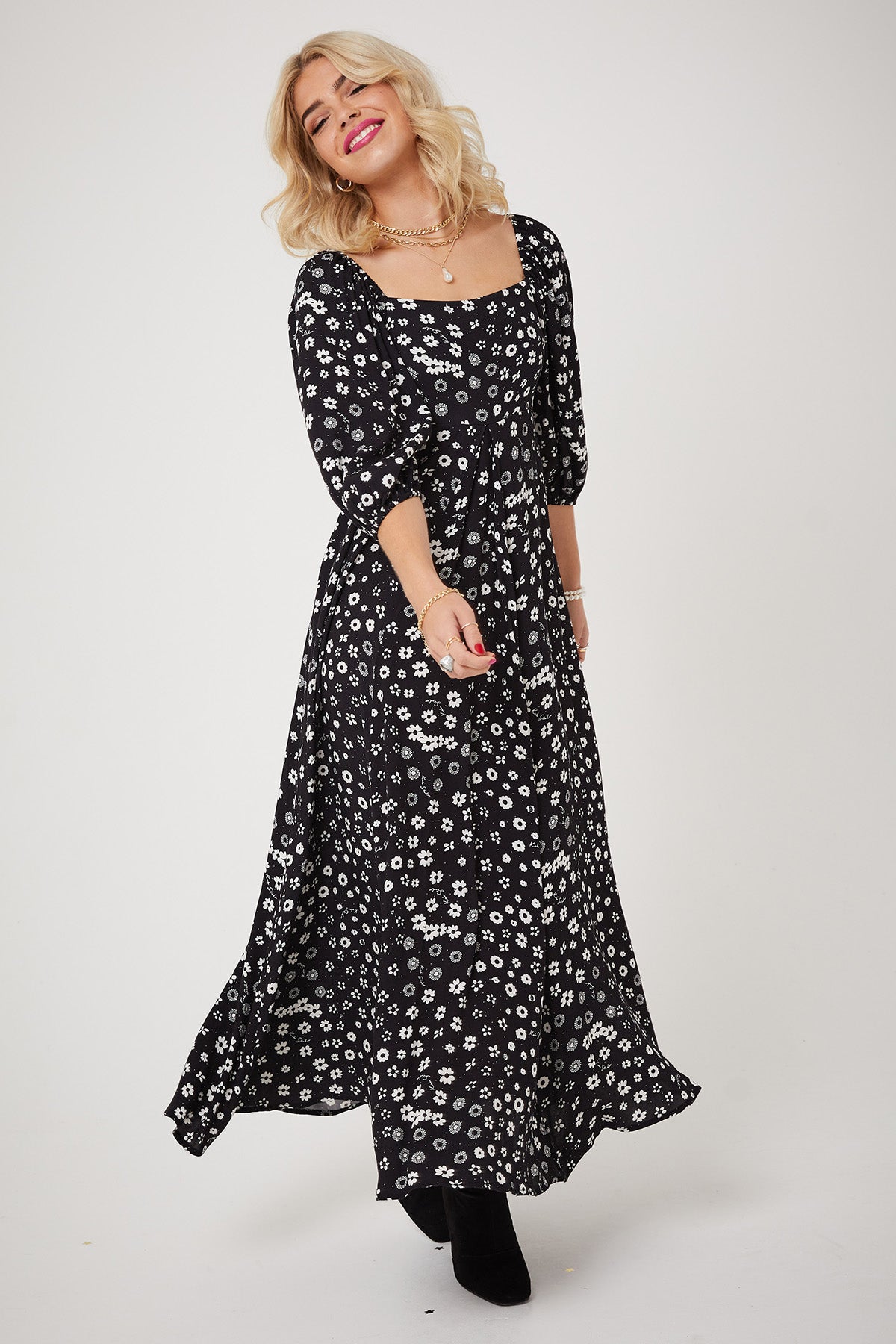 JONI DRESSES | Polka Retro Floral - Keko Studio