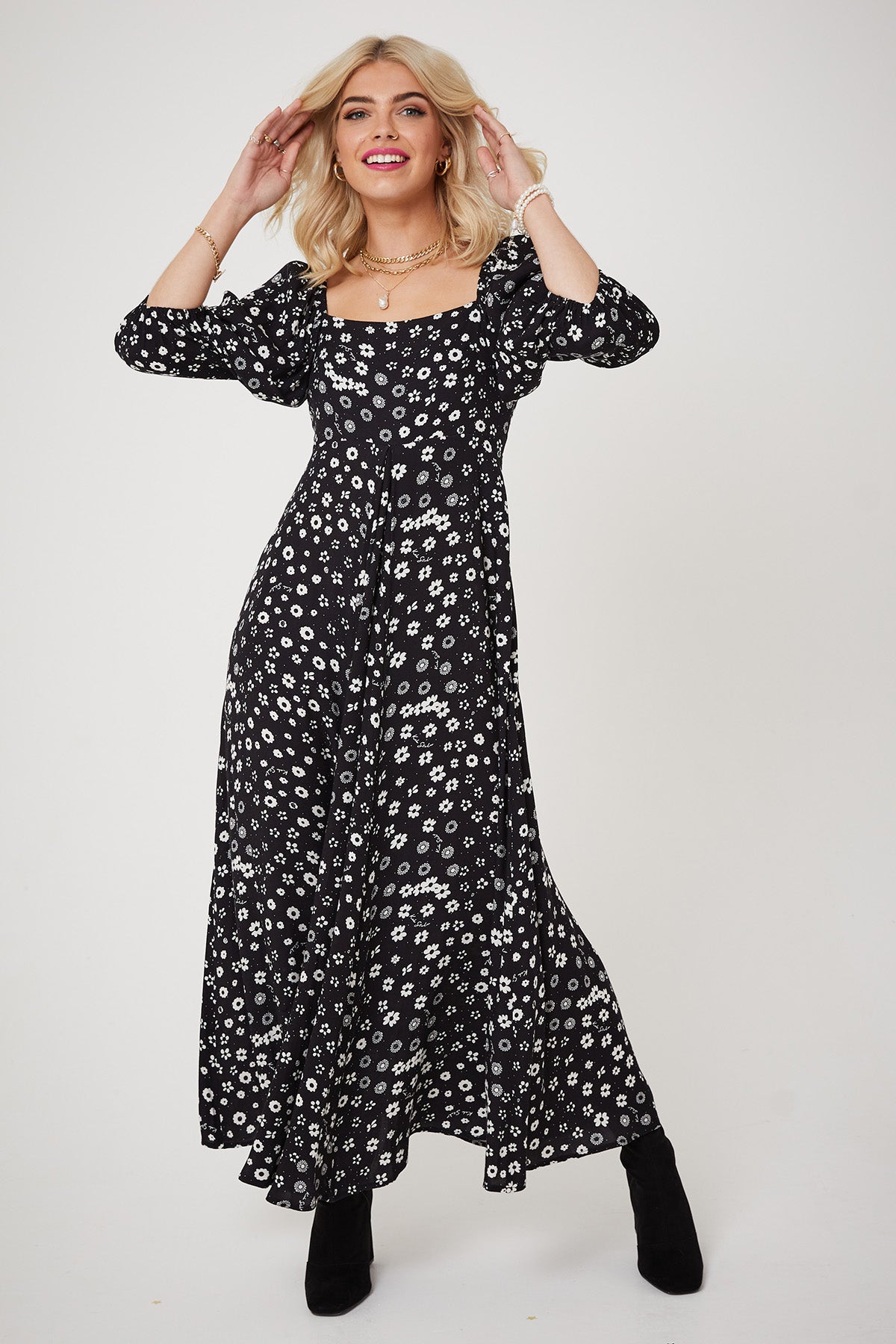 JONI DRESSES | Polka Retro Floral - Keko Studio