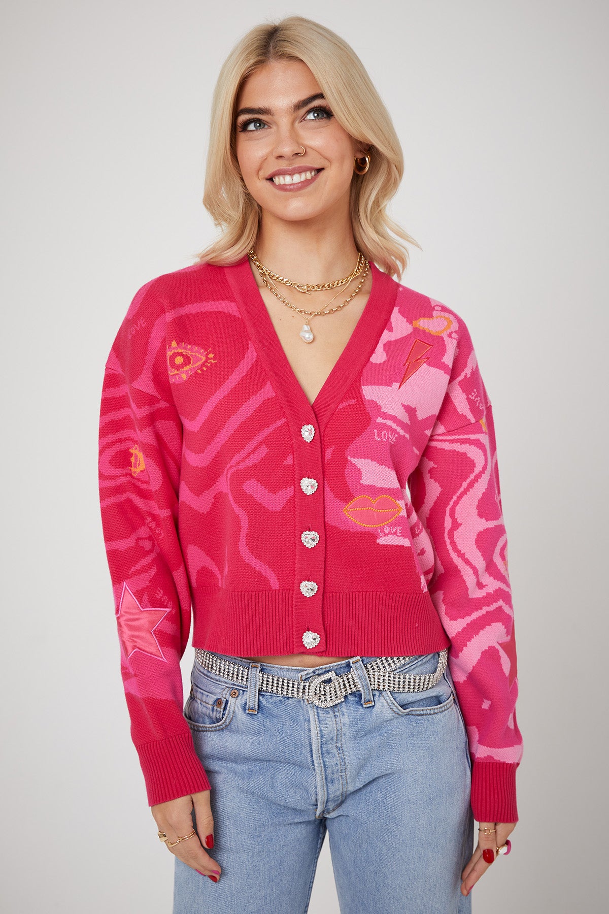 WHOLE LOTTA LOVE CARDIGAN | Pink x - Keko Studio