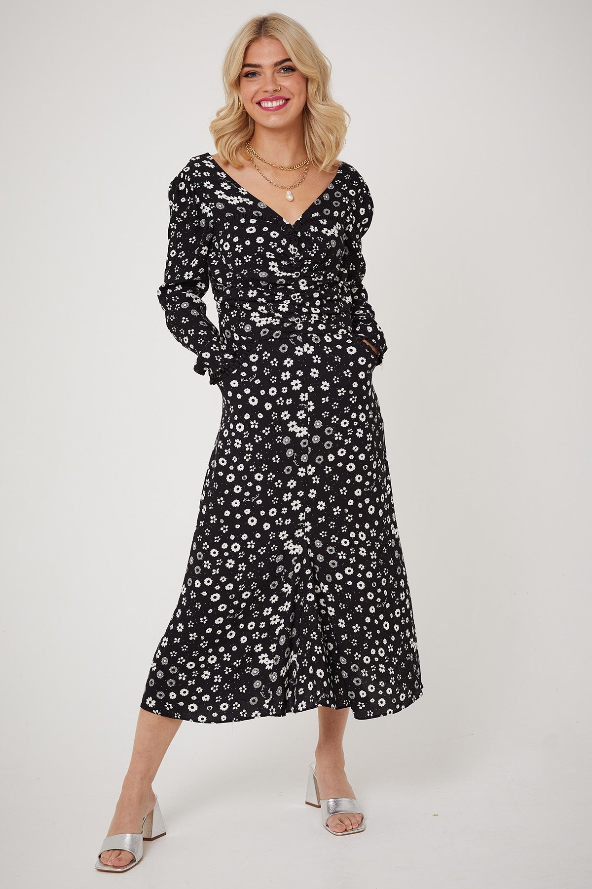 MADONNA DRESS | Polka Retro Floral - Keko Studio