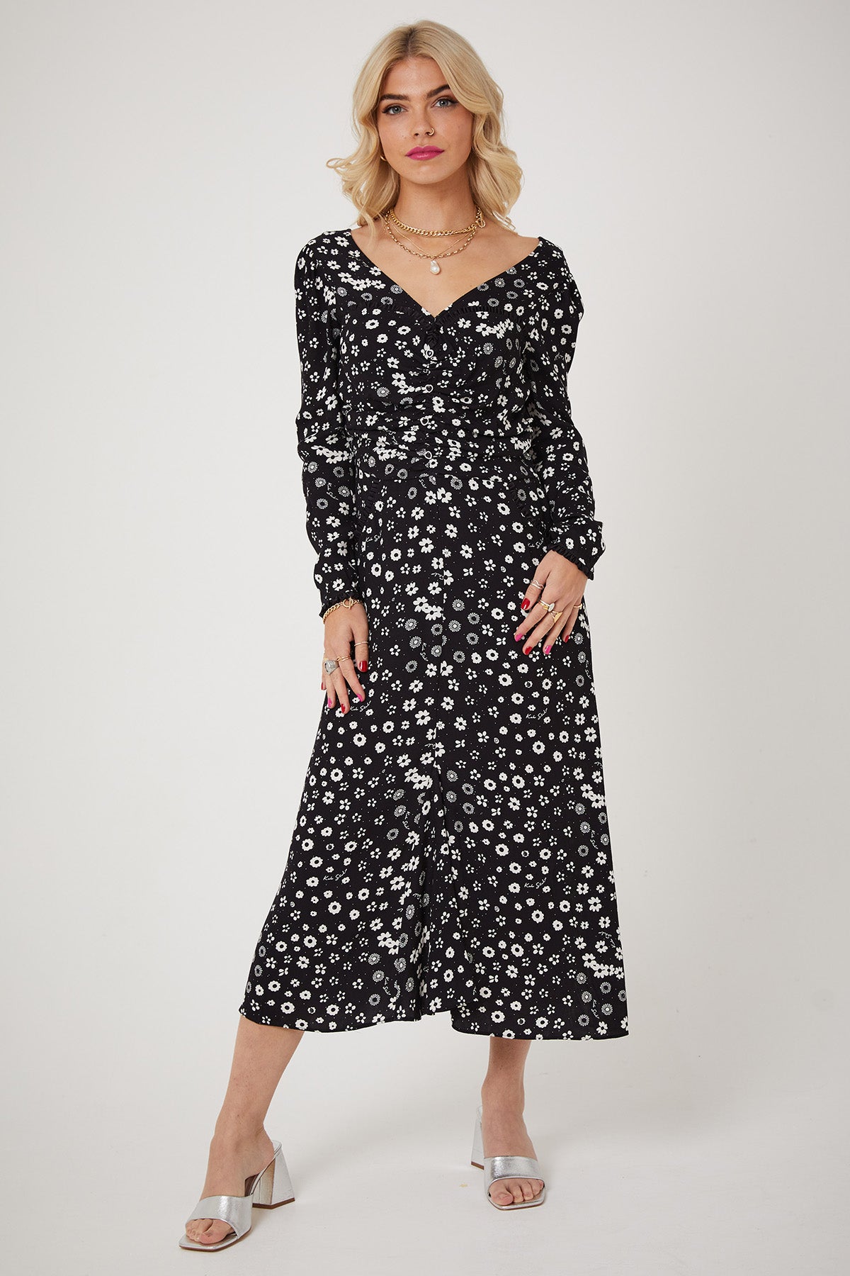 MADONNA DRESS | Polka Retro Floral - Keko Studio