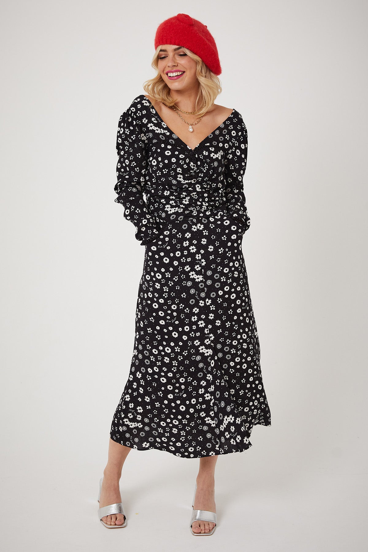 MADONNA DRESS | Polka Retro Floral - Keko Studio