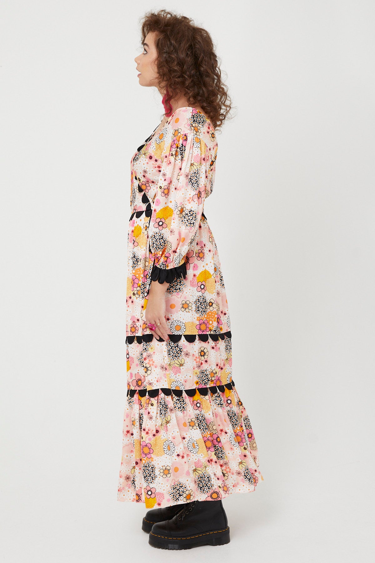 ARETHA DRESS | Pink Power Love Flower - Keko Studio