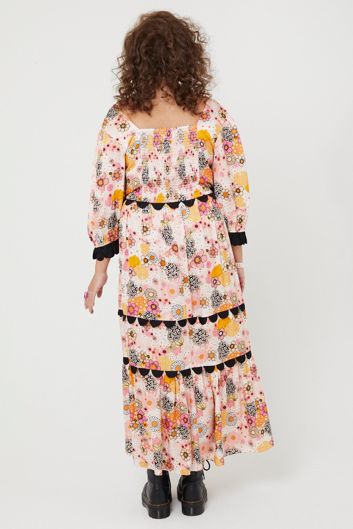 ARETHA DRESS | Pink Power Love Flower - Keko Studio