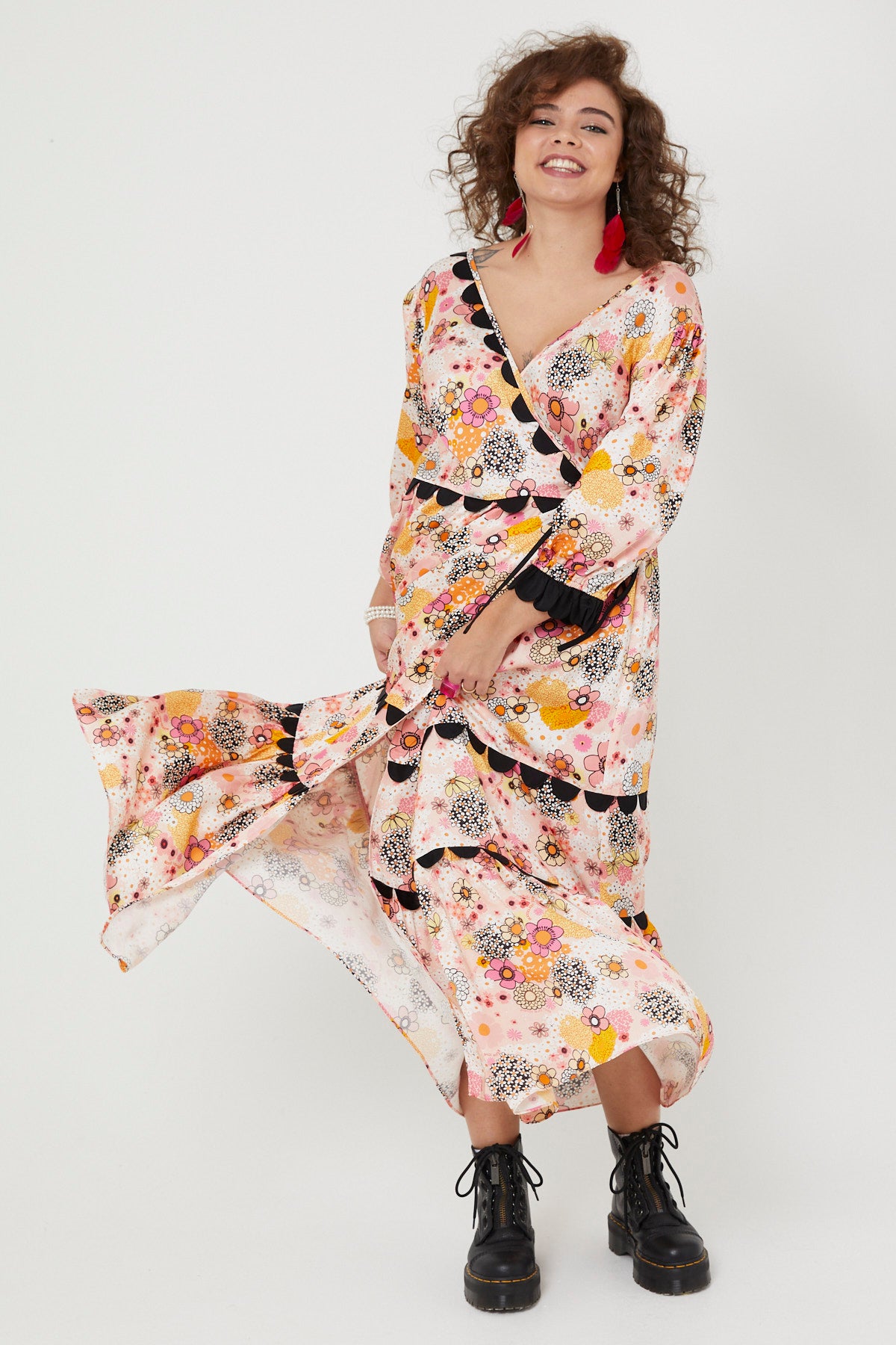 ARETHA DRESS | Pink Power Love Flower - Keko Studio