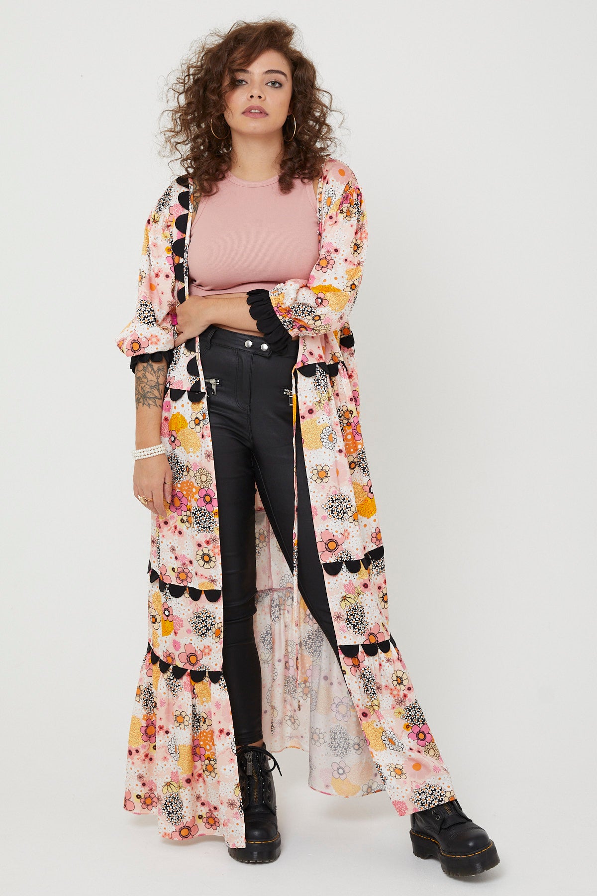 ARETHA DRESS | Pink Power Love Flower - Keko Studio