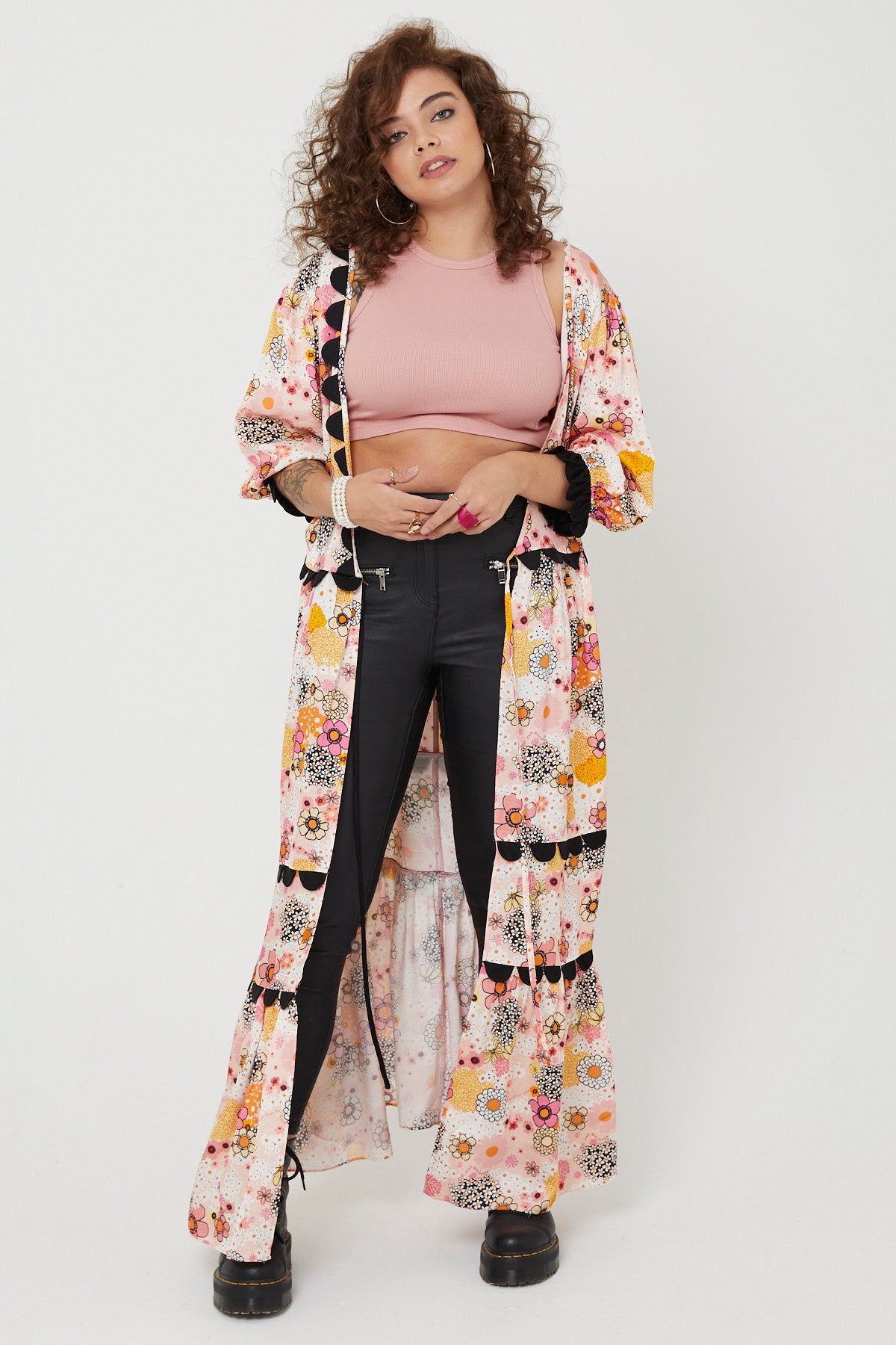 ARETHA DRESS | Pink Power Love Flower - Keko Studio