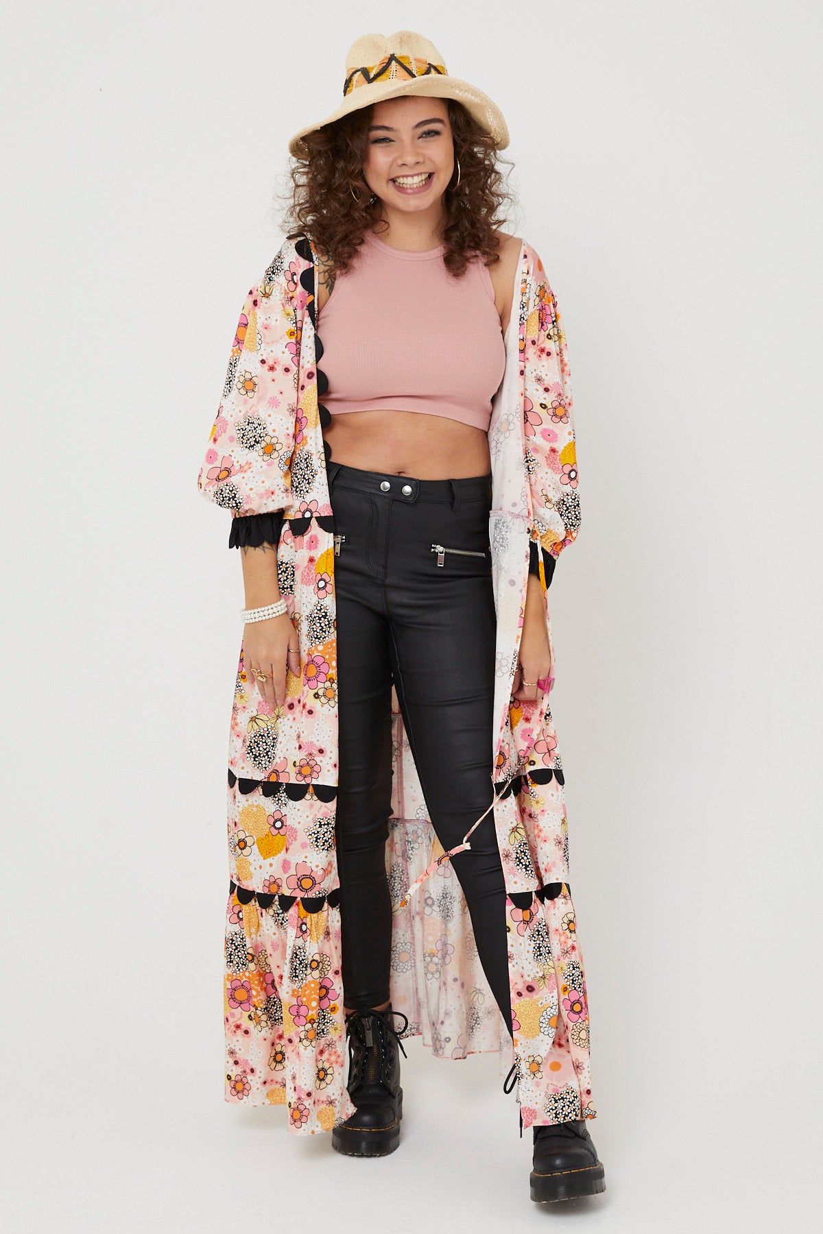 ARETHA DRESS | Pink Power Love Flower - Keko Studio