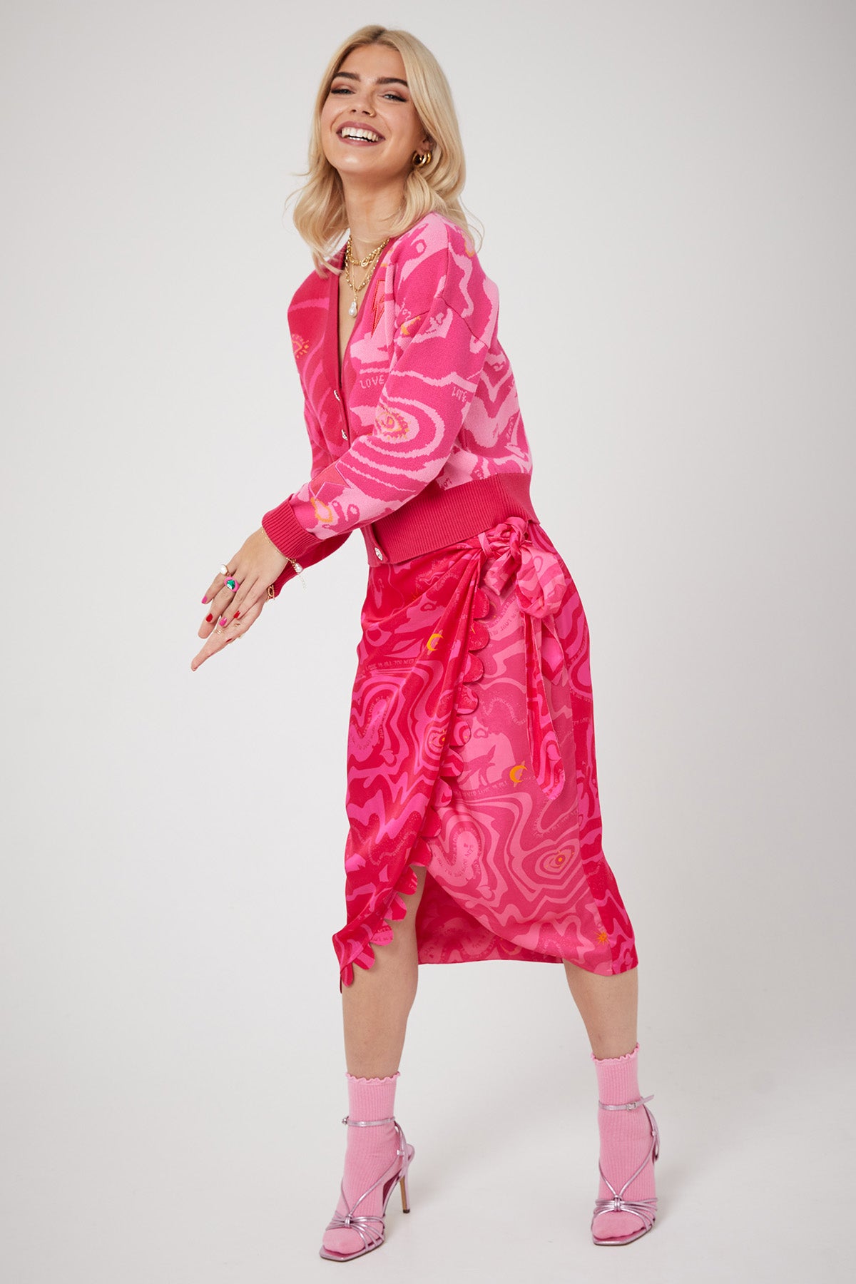 WHOLE LOTTA LOVE CARDIGAN | Pink x - Keko Studio
