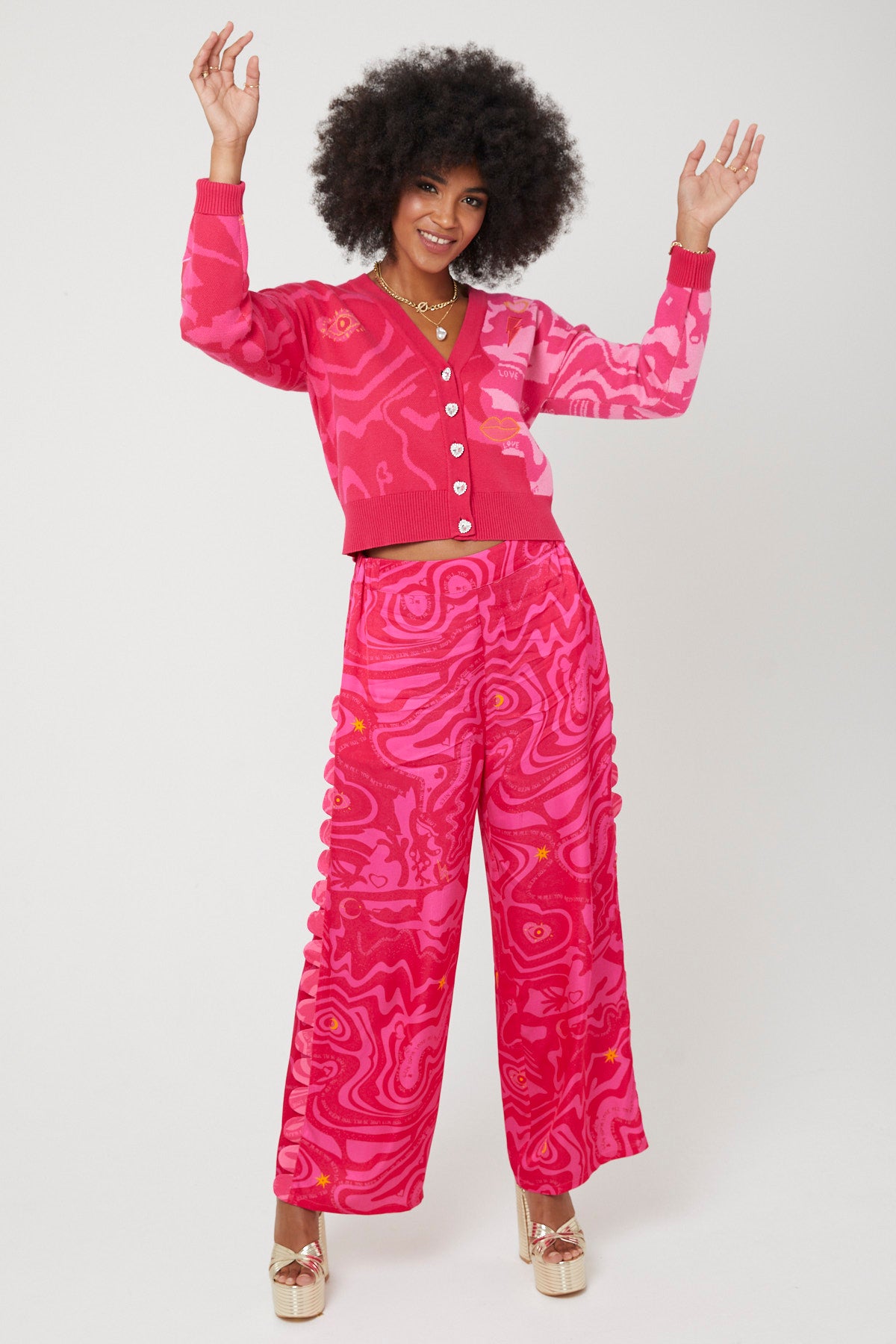 WHOLE LOTTA LOVE CARDIGAN | Pink x - Keko Studio