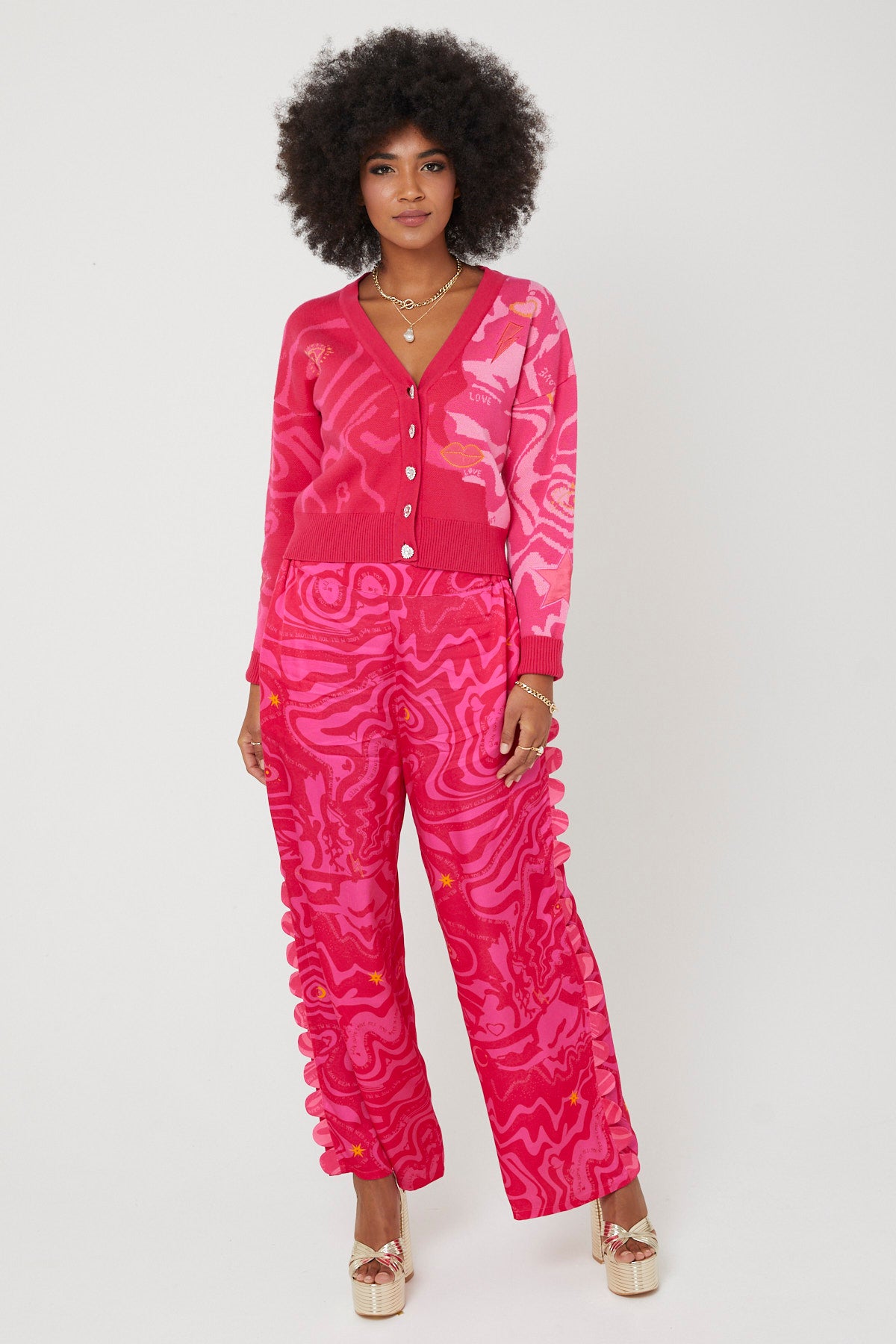 WHOLE LOTTA LOVE CARDIGAN | Pink x - Keko Studio
