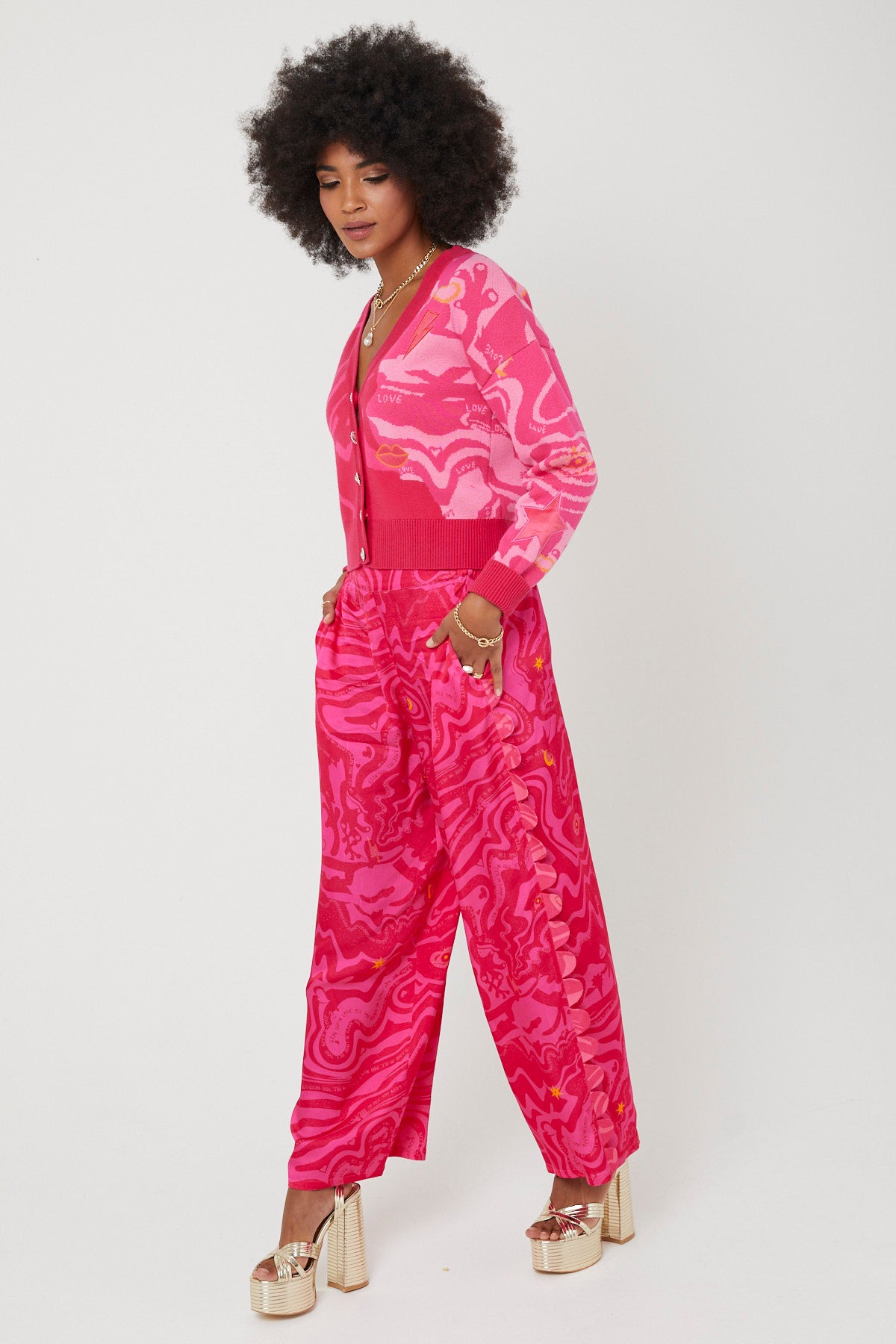 WHOLE LOTTA LOVE CARDIGAN | Pink x - Keko Studio