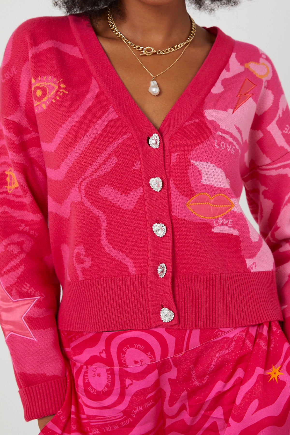 WHOLE LOTTA LOVE CARDIGAN | Pink x - Keko Studio