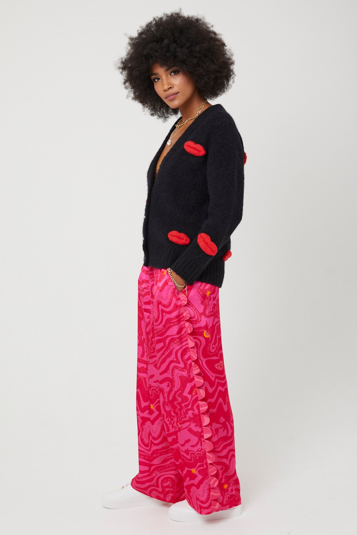 MICKS LIPS CARDI | Black - Keko Studio