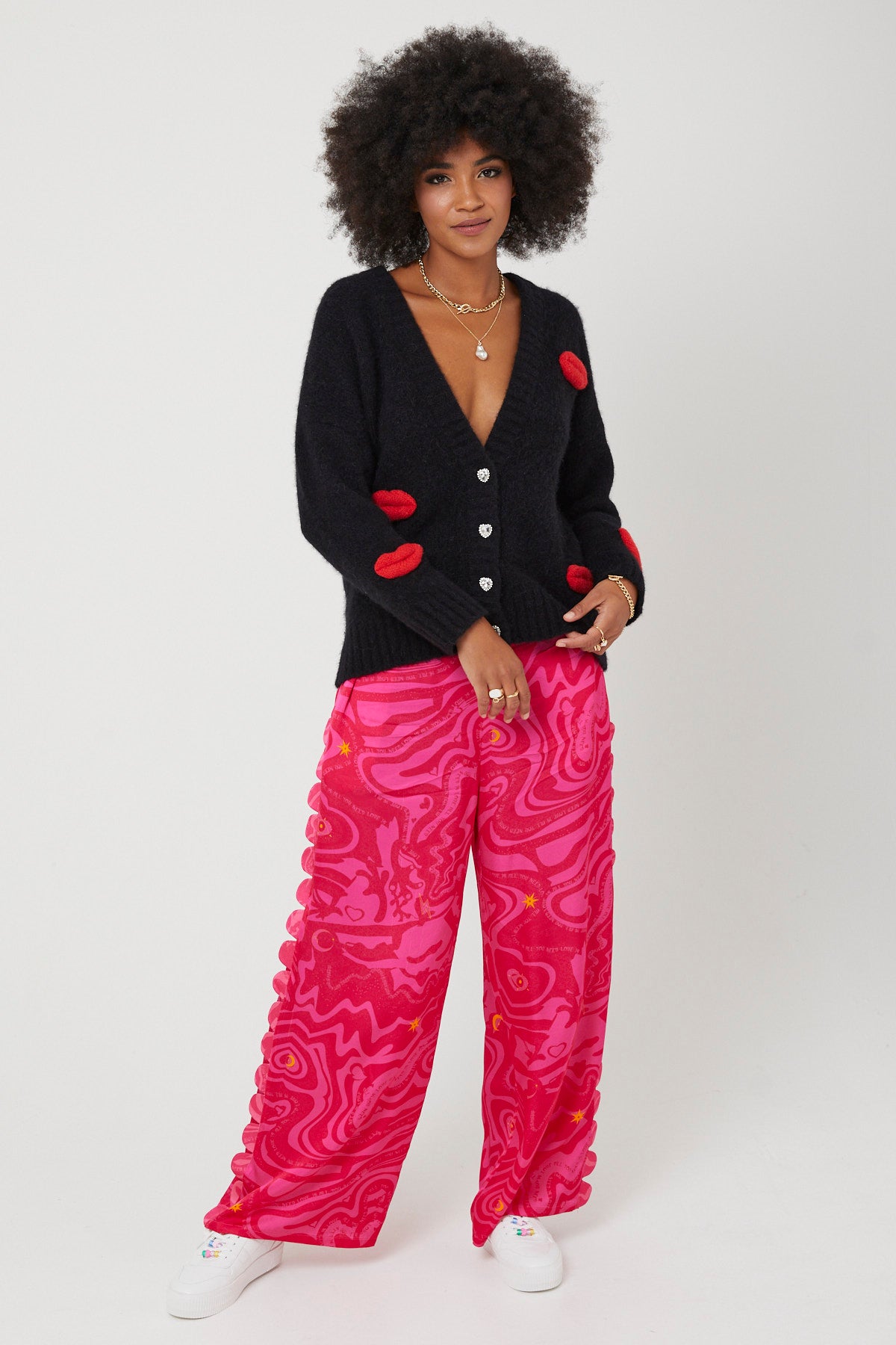 MICKS LIPS CARDI | Black - Keko Studio