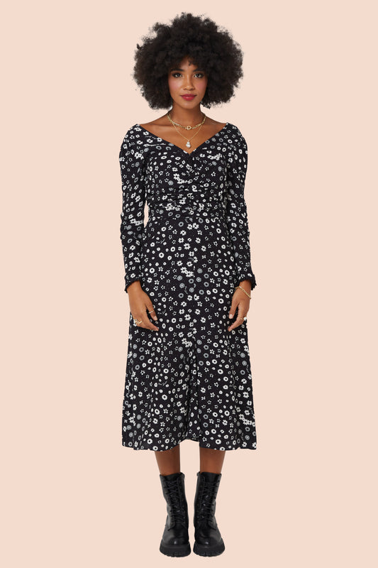 MADONNA DRESS | Polka Retro Floral - Keko Studio