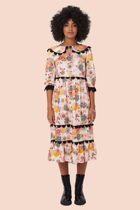 MARIAH DRESS | Pink Power Love Flower - Keko Studio