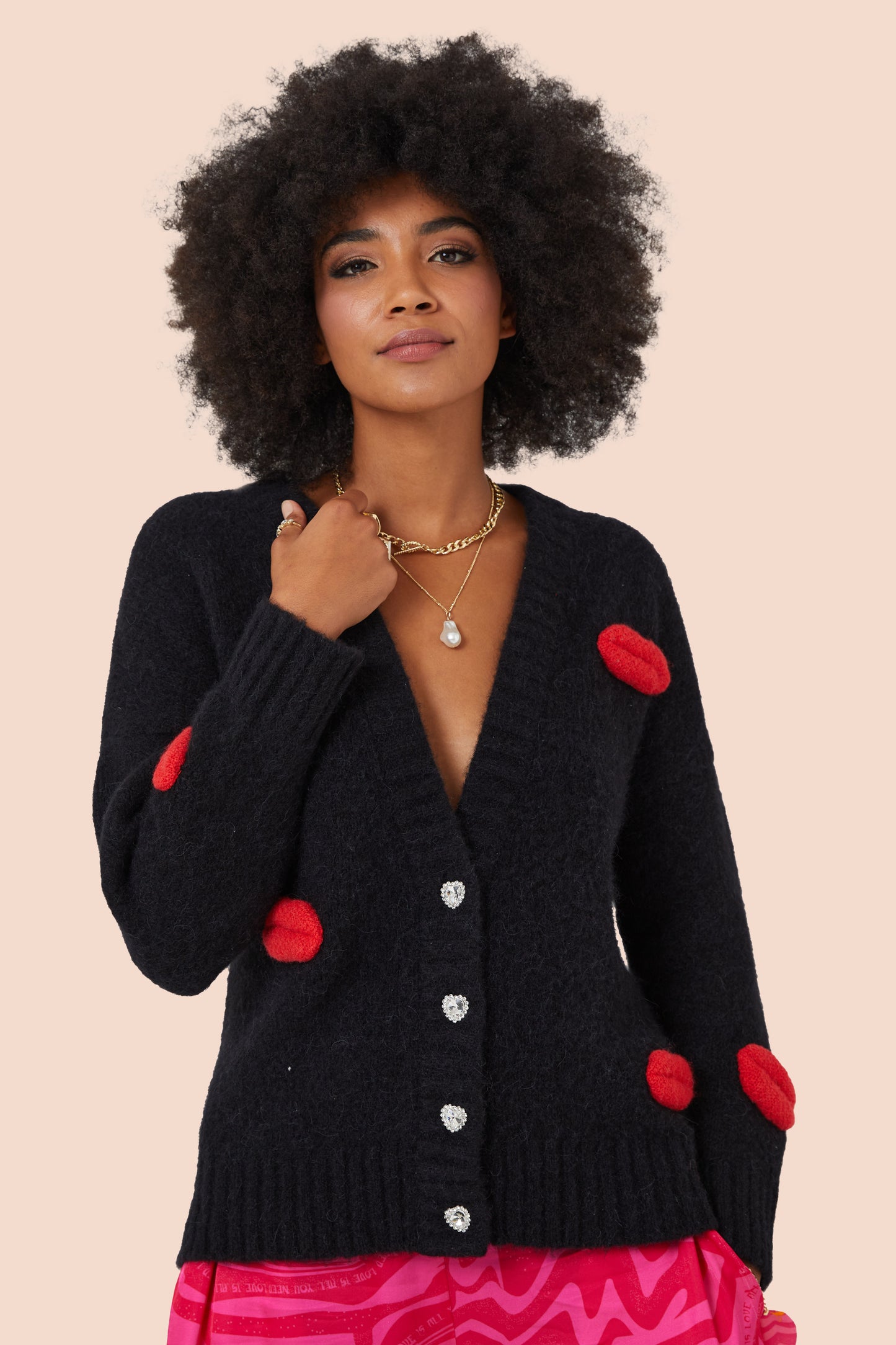 MICKS LIPS CARDI | Black - Keko Studio