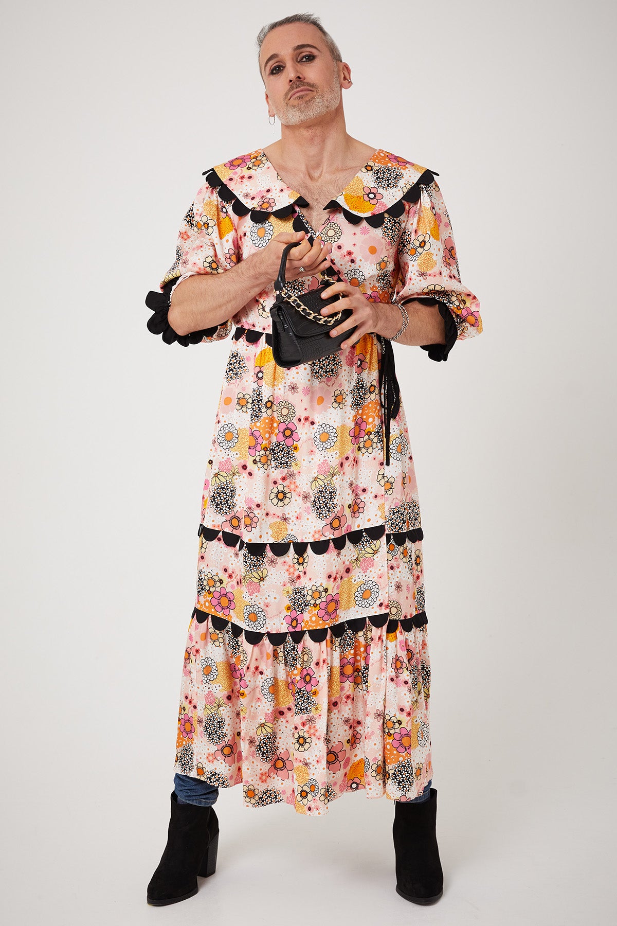ARETHA DRESS | Pink Power Love Flower - Keko Studio
