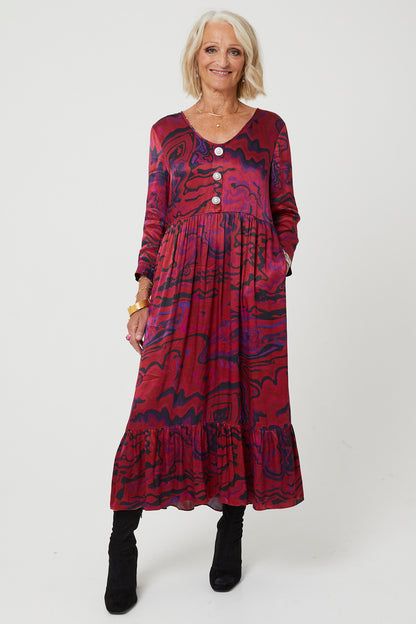 STEVIE DRESS | Age of Aquarius Red